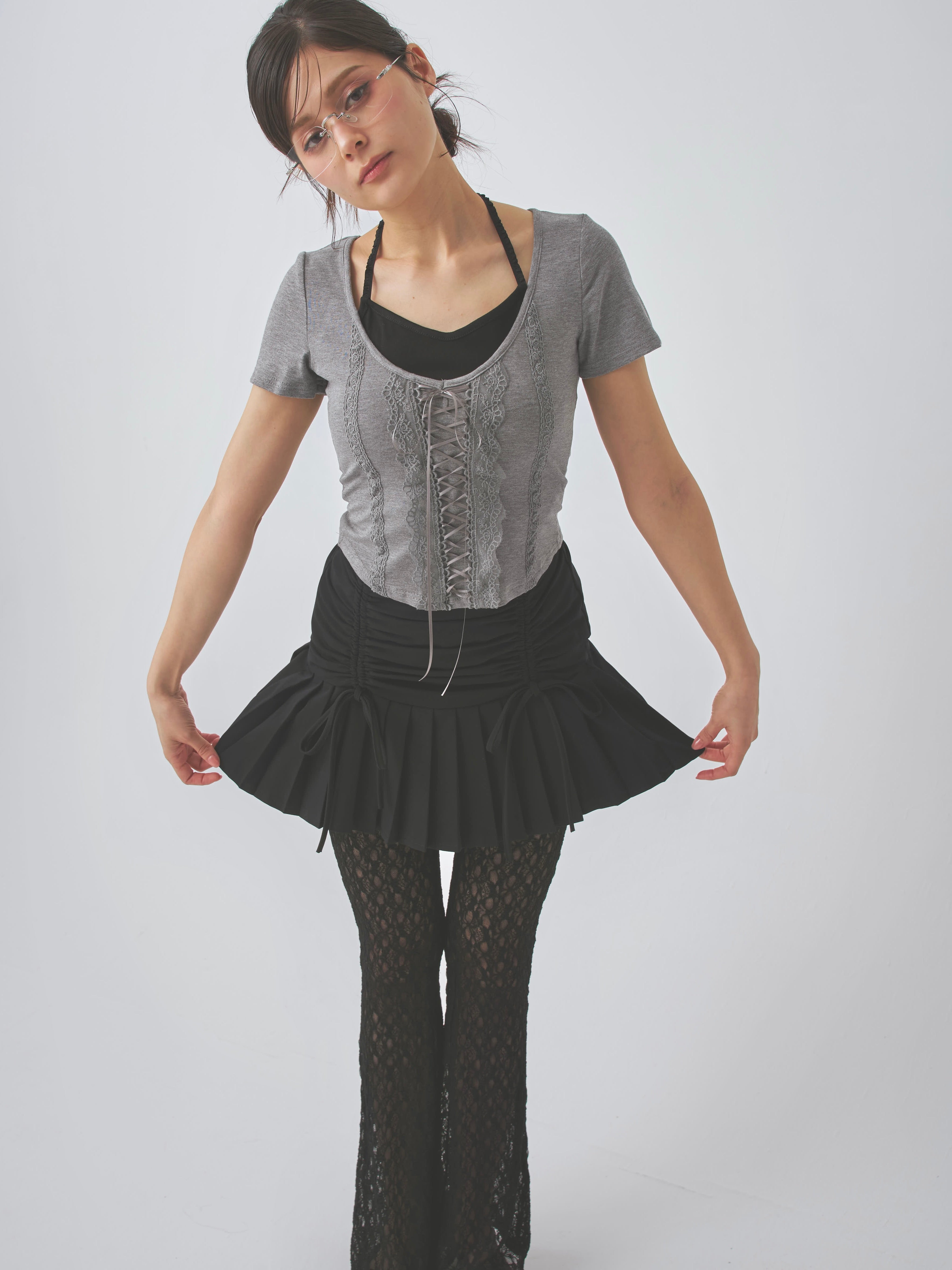 front gather pleats SK