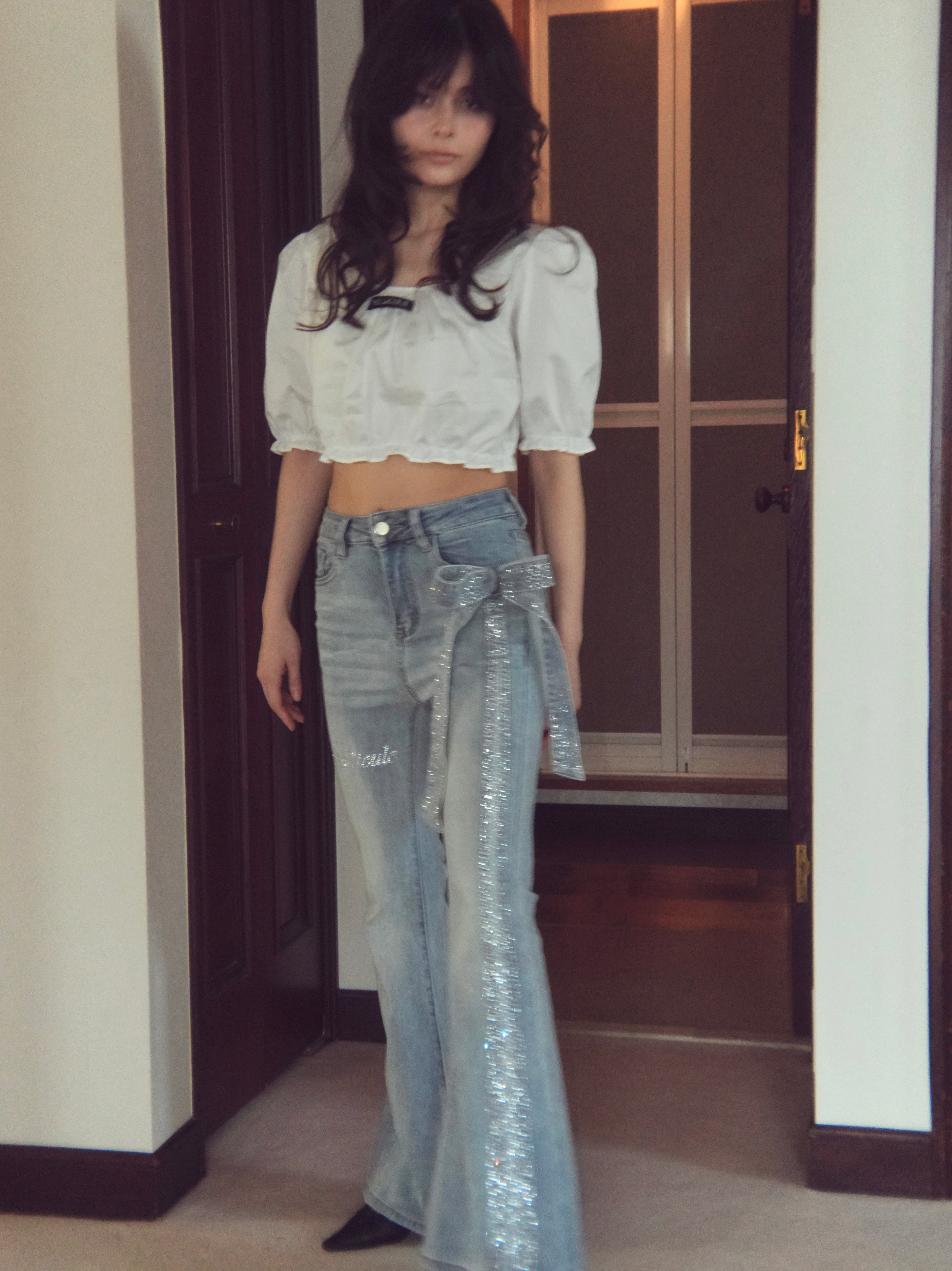 ribbon brilliant denim