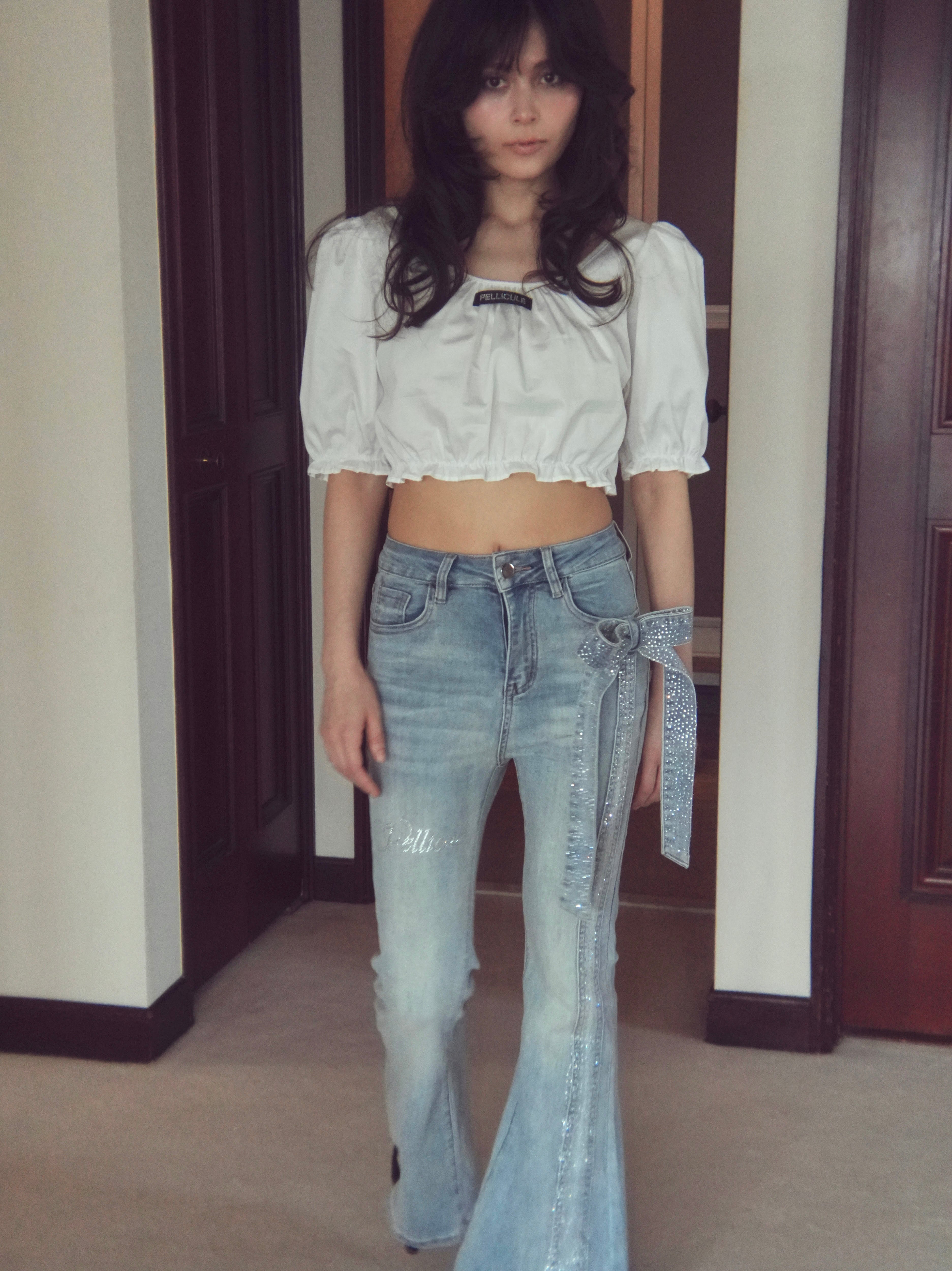 ribbon brilliant denim