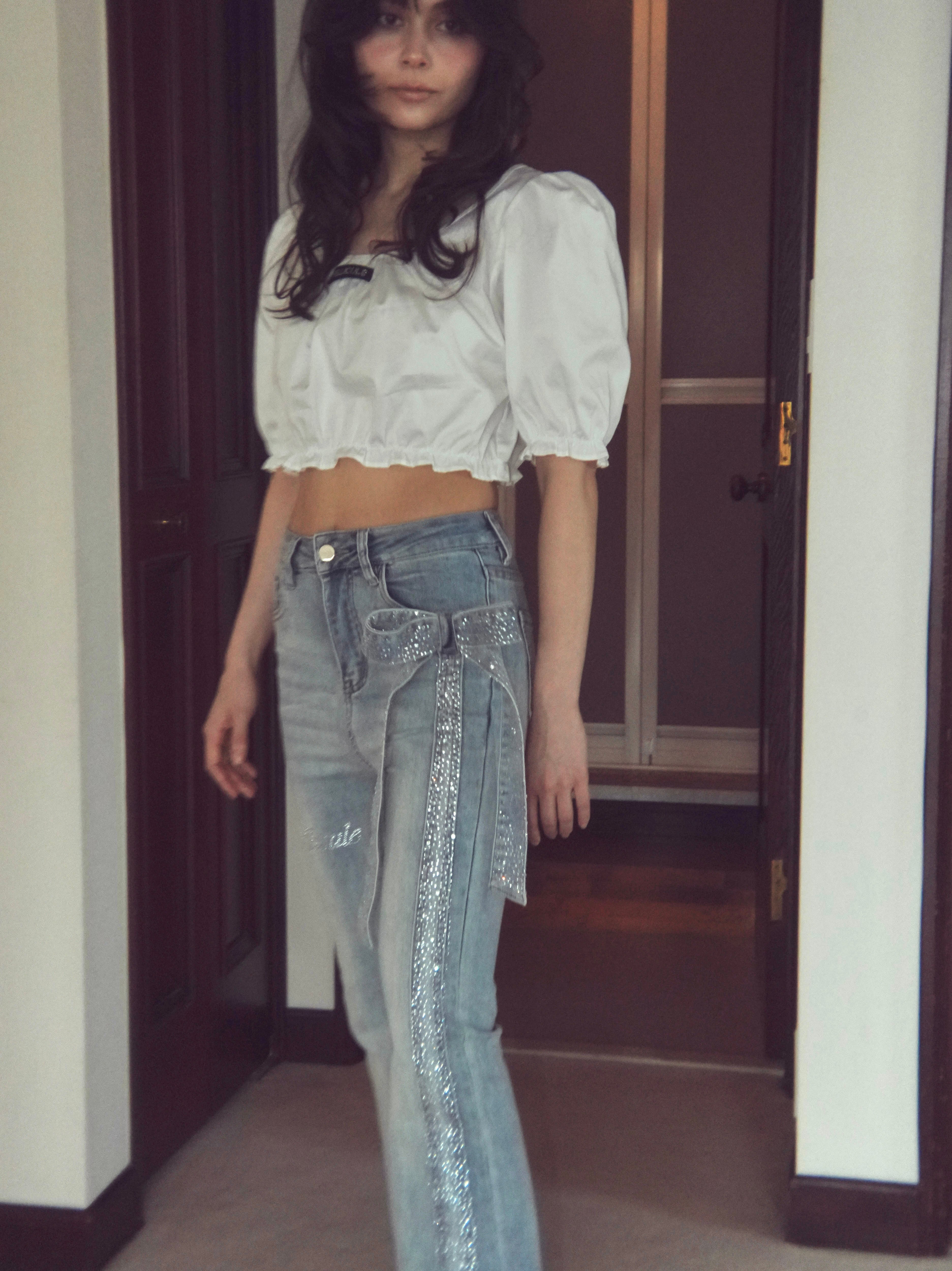 ribbon brilliant denim