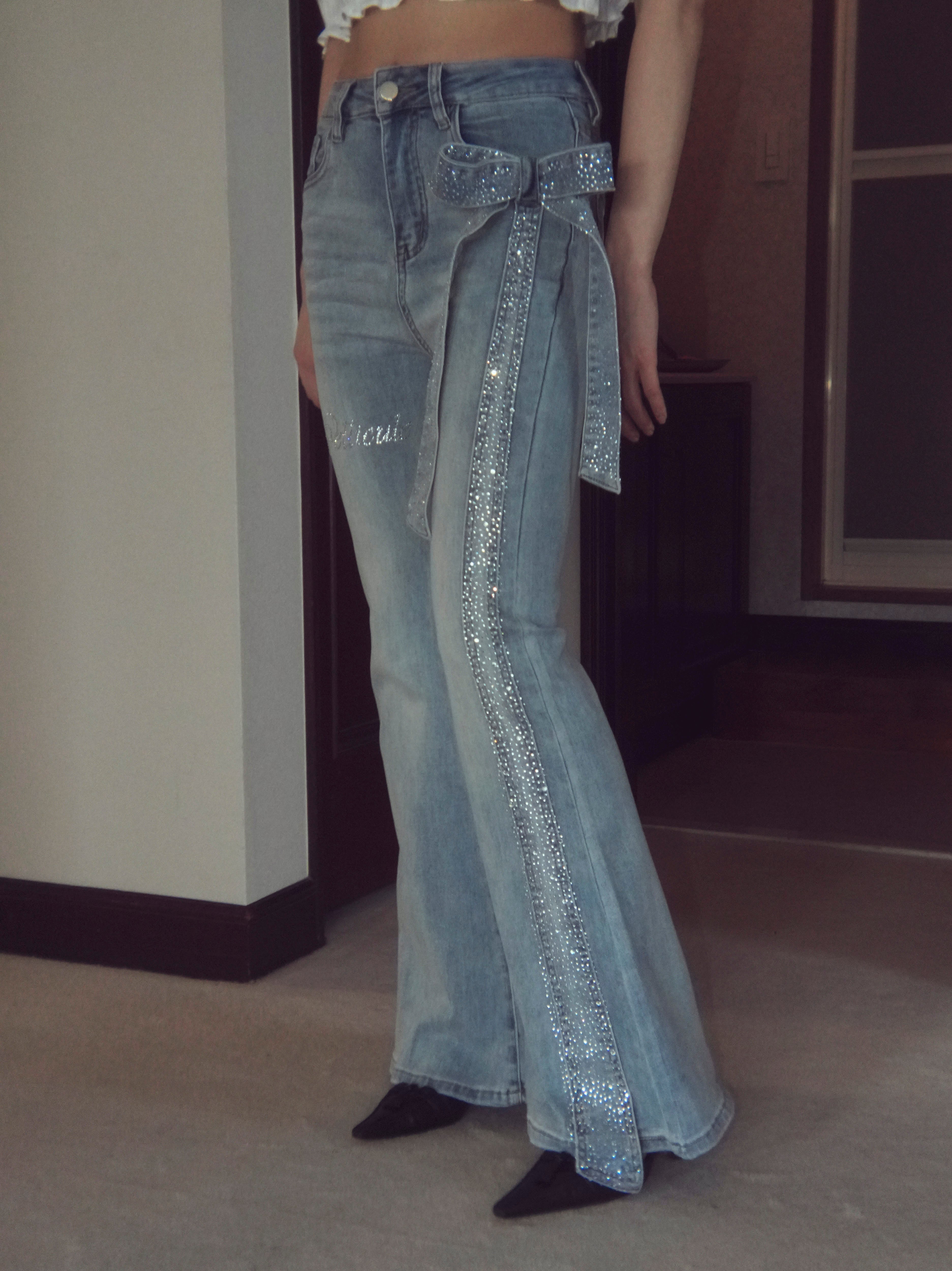 ribbon brilliant denim