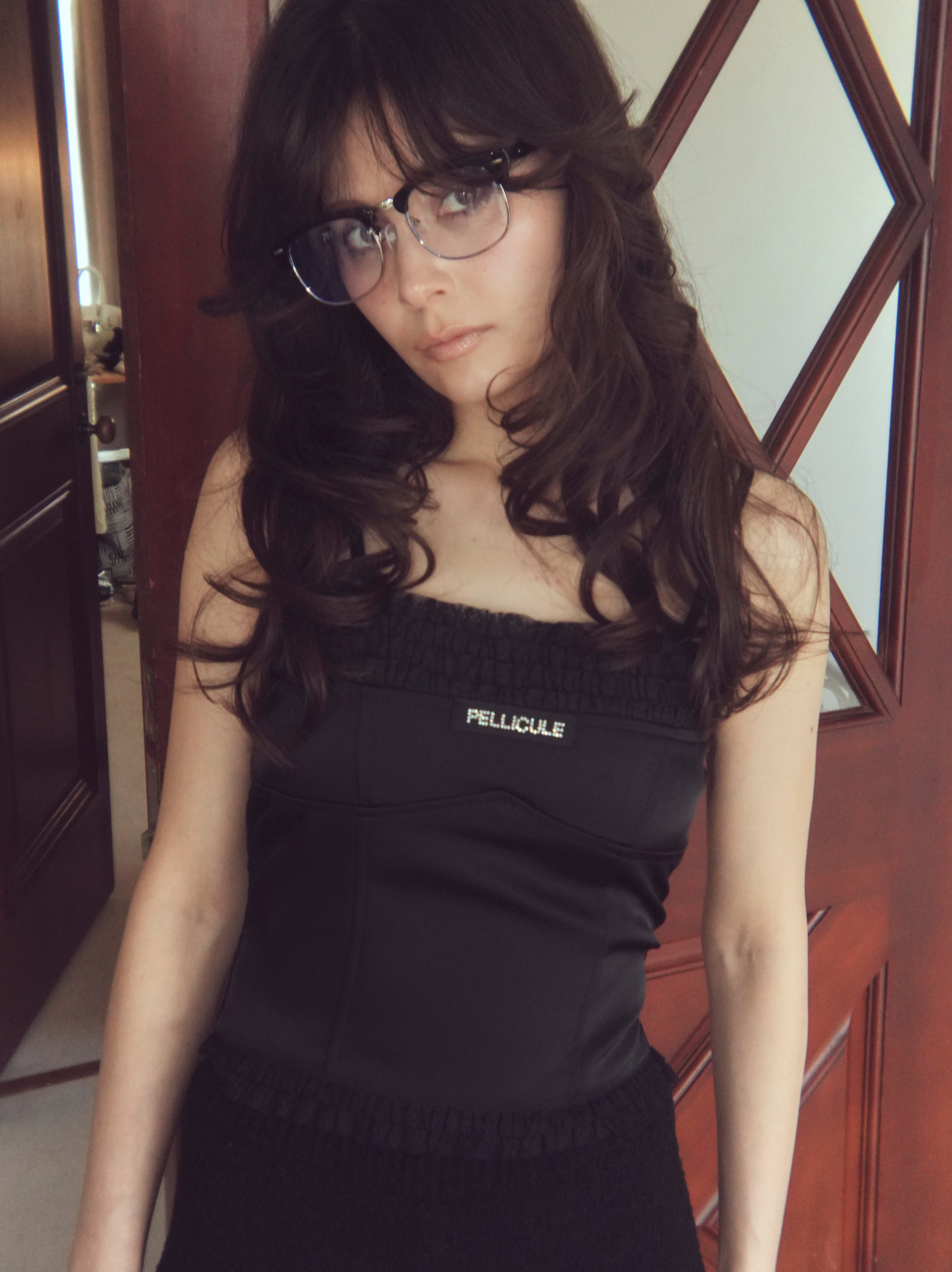 【6/15発送:ドット】frontlace corset camisole