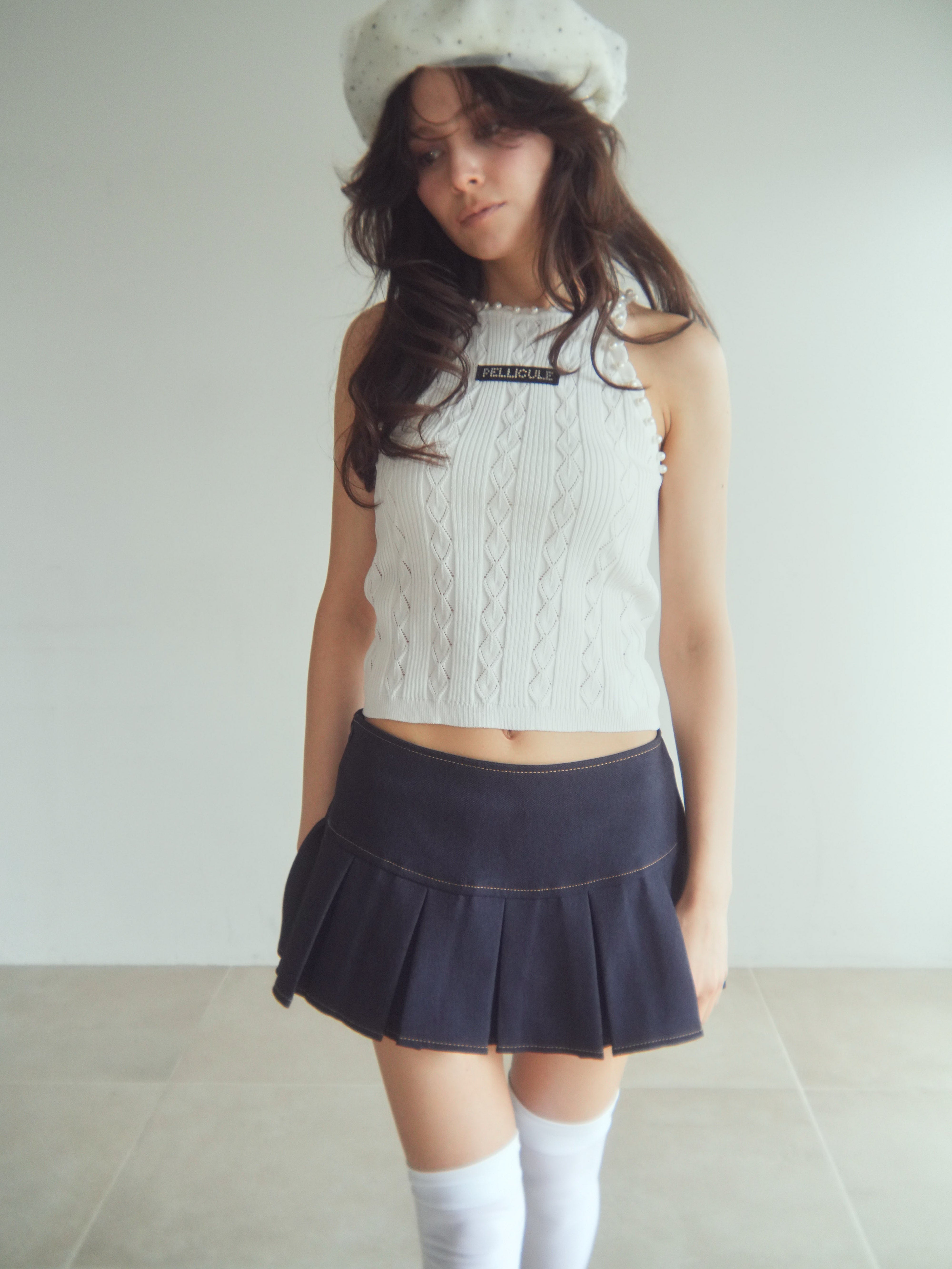 pearl halter camisole