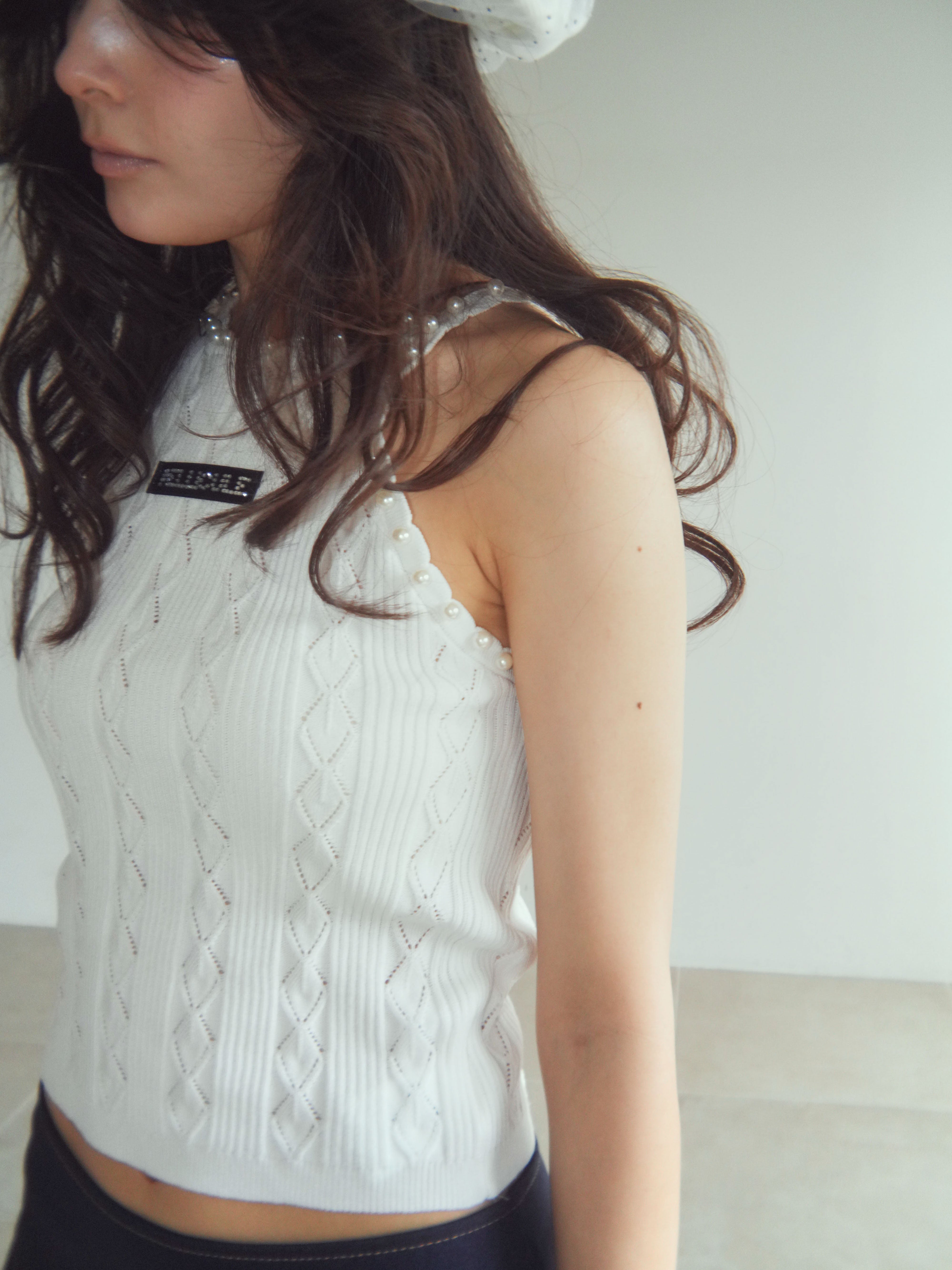 pearl halter camisole