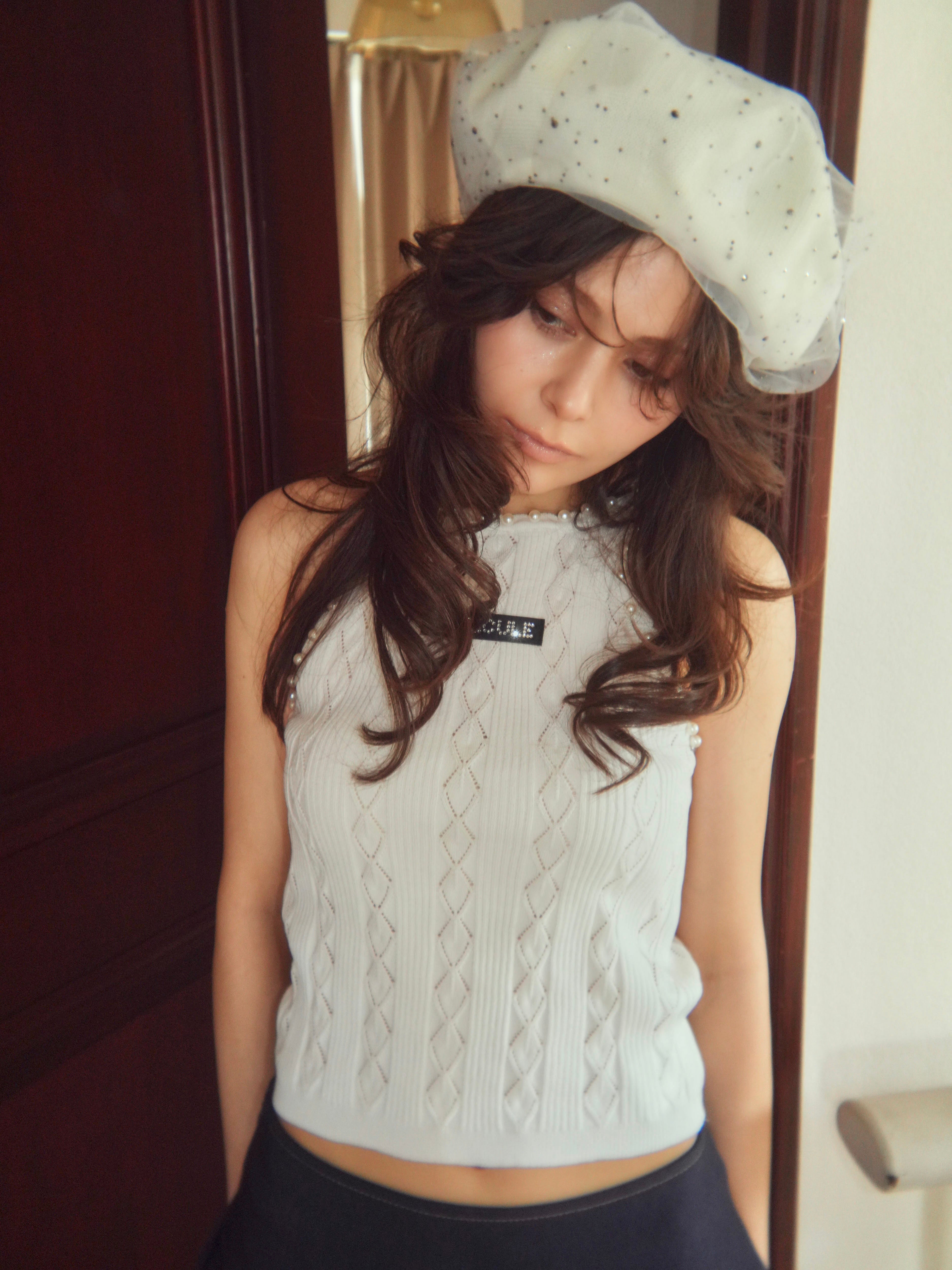 tulle bijou beret