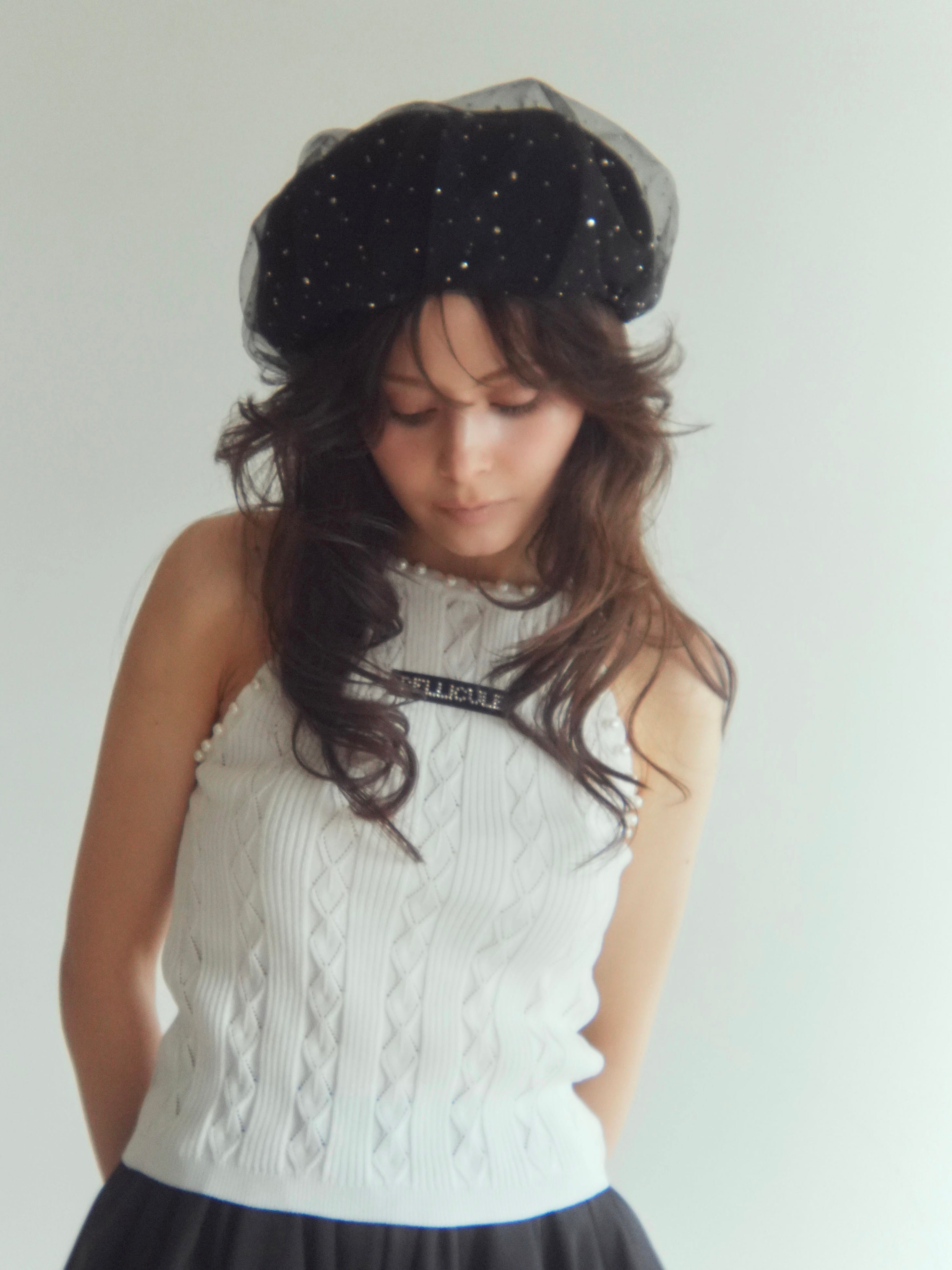 tulle bijou beret
