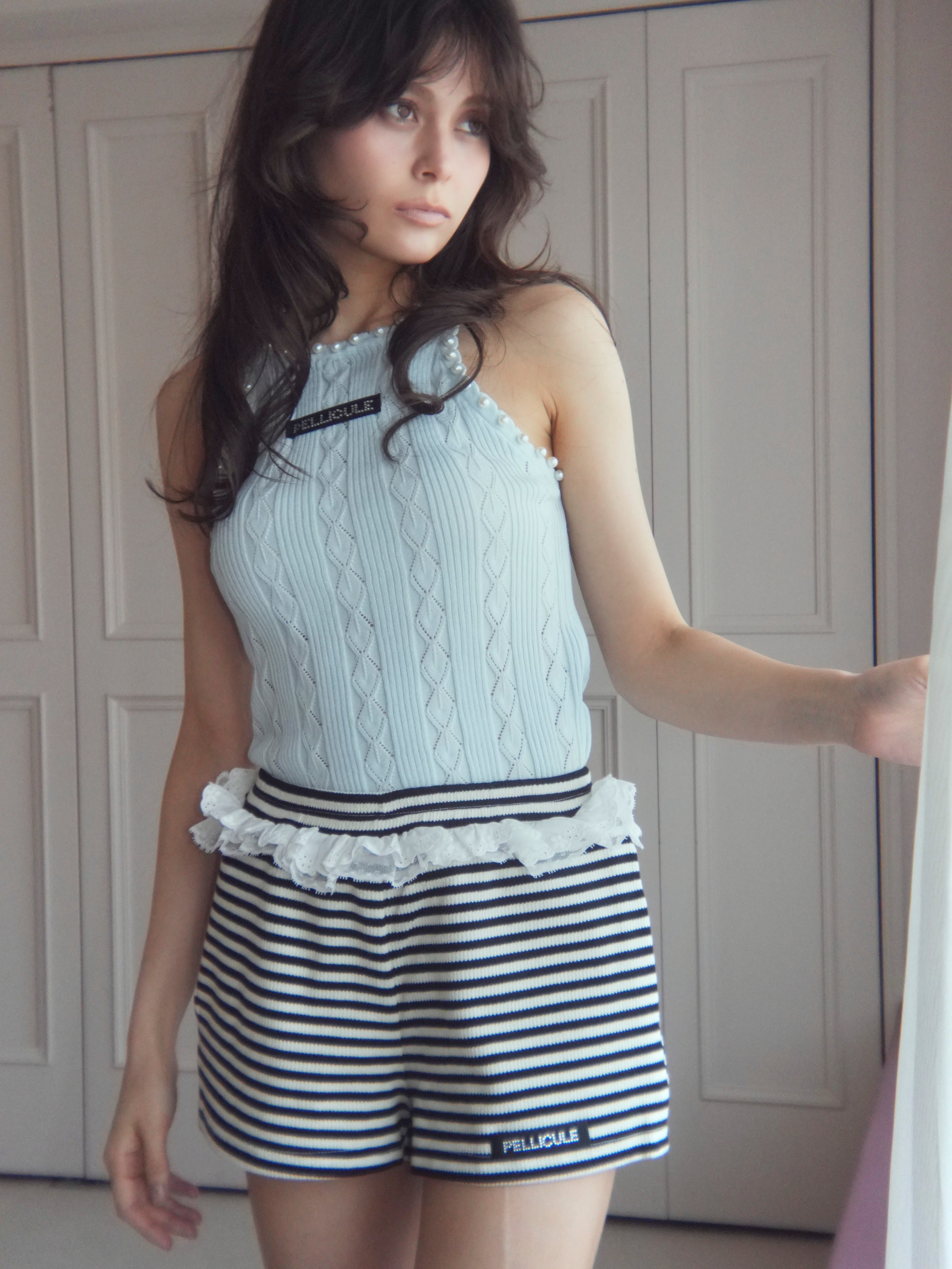 pearl halter camisole
