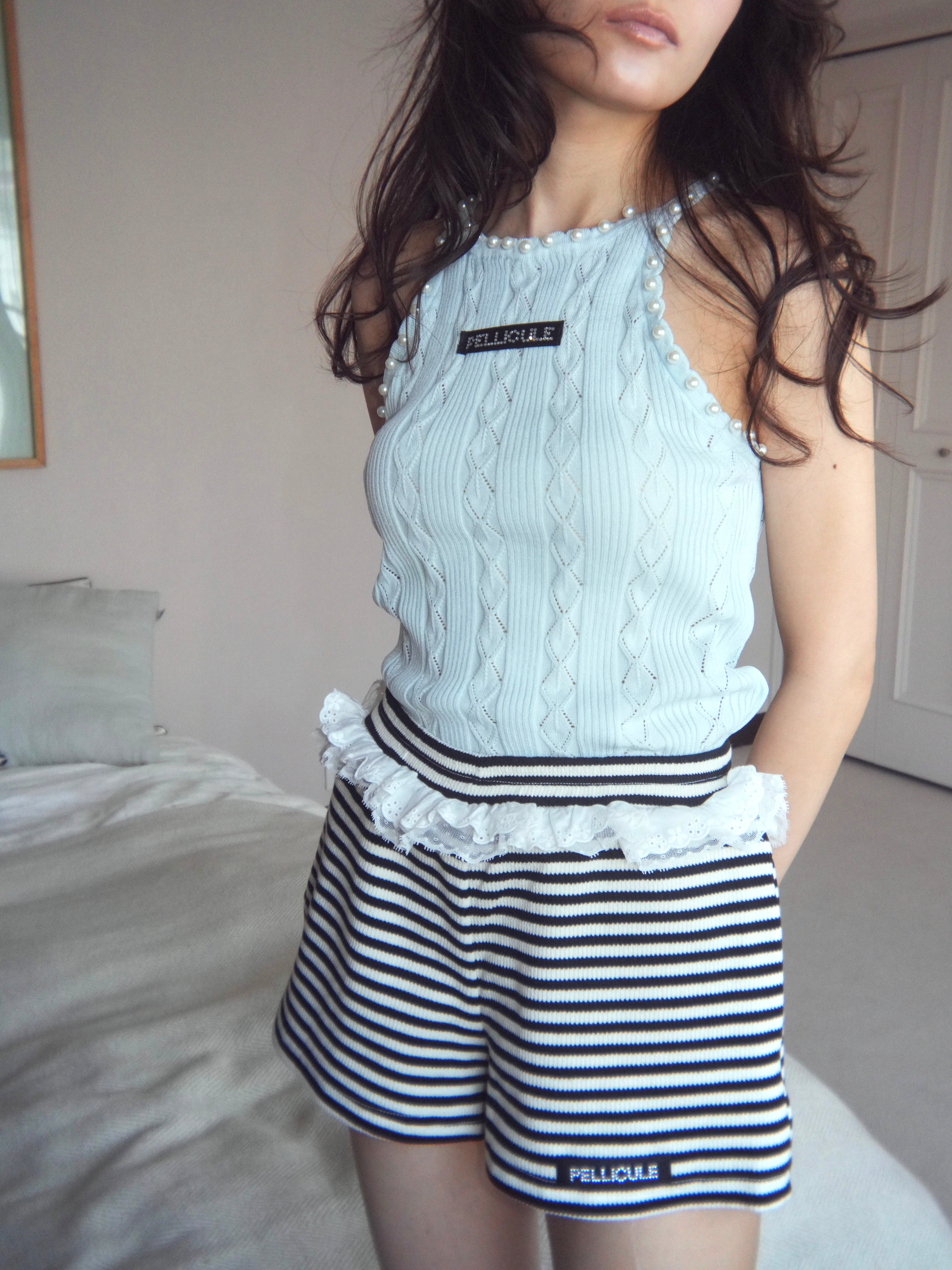 pearl halter camisole