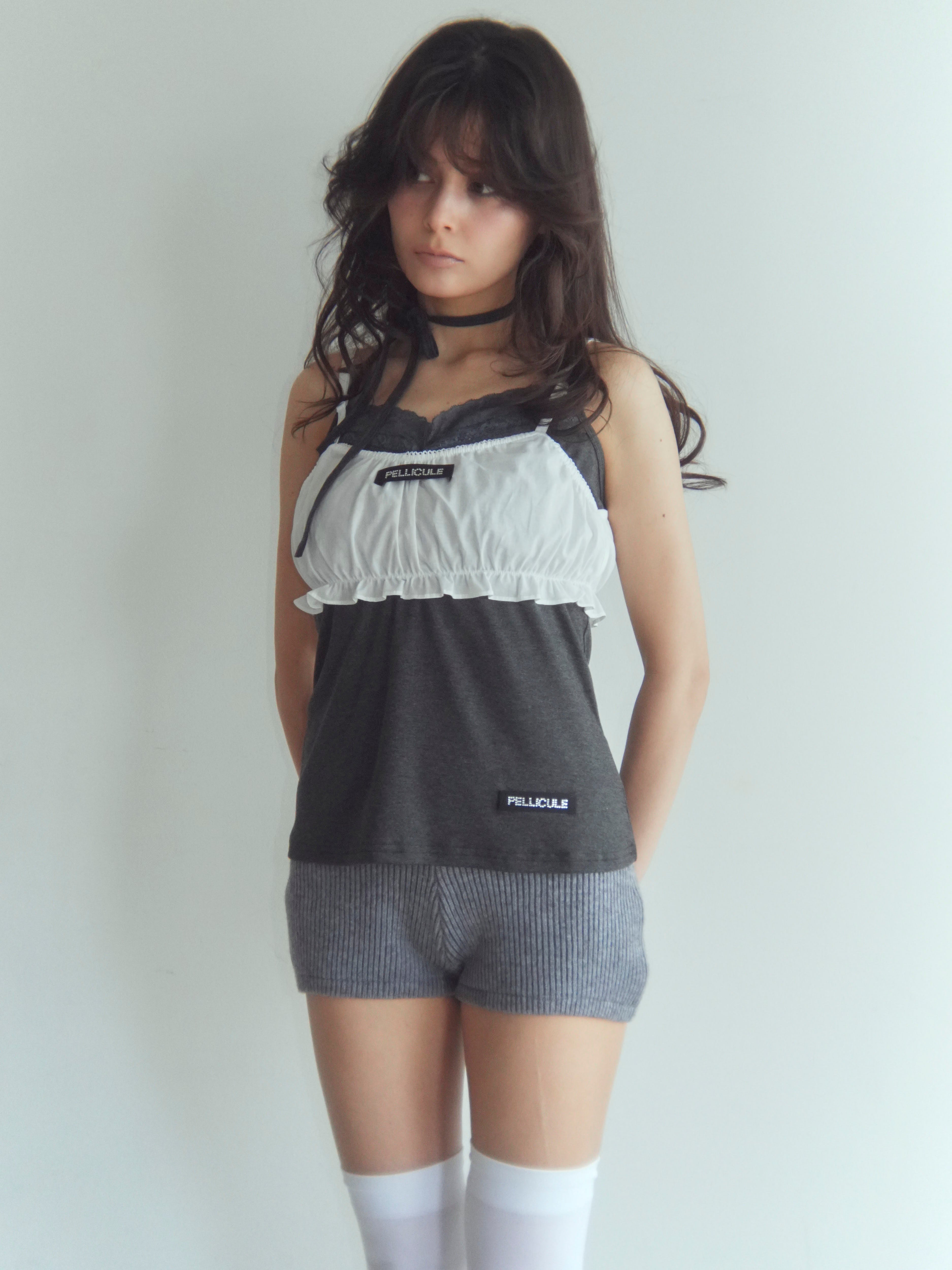frontgather halter camisole