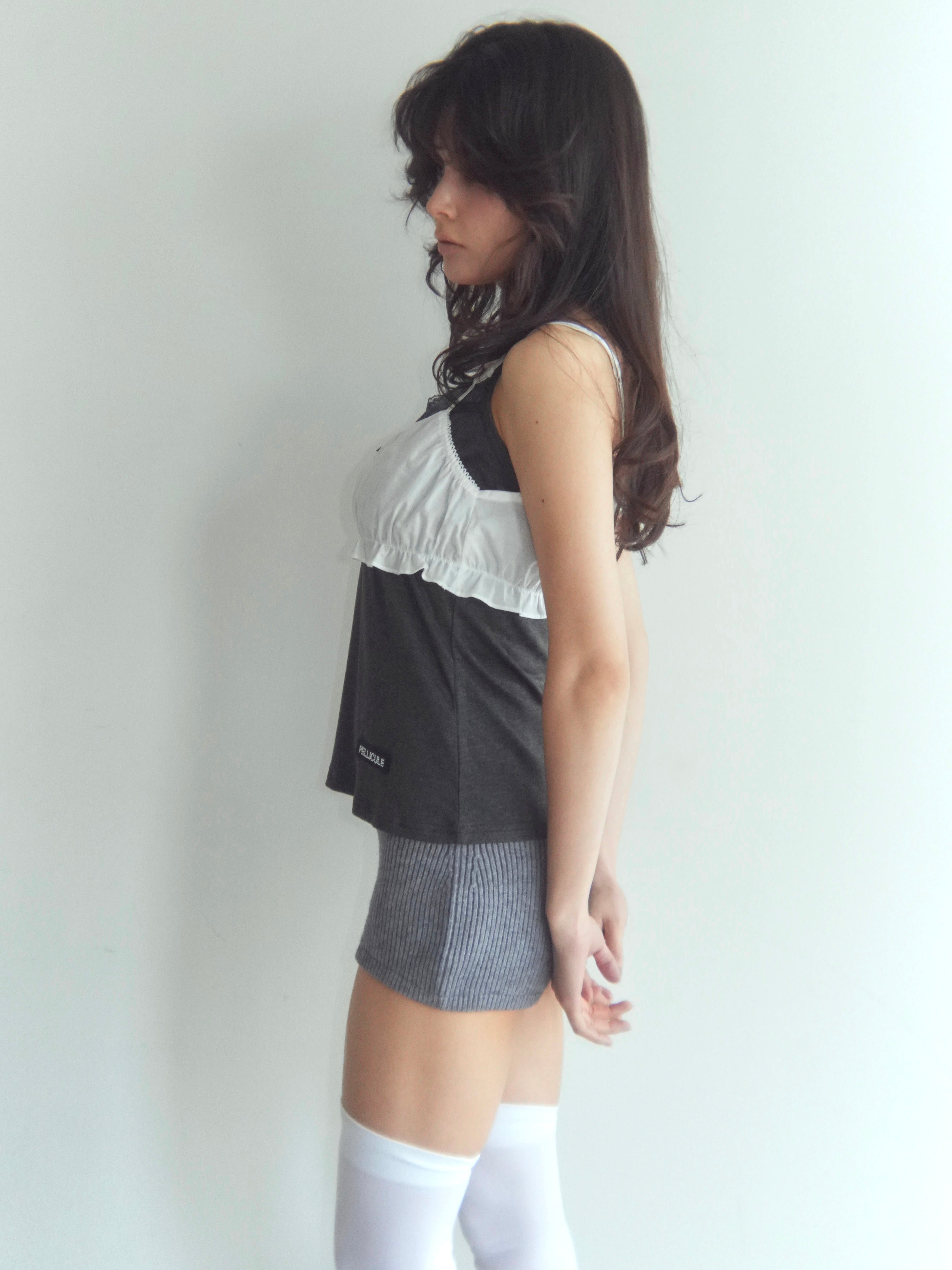 frontgather halter camisole