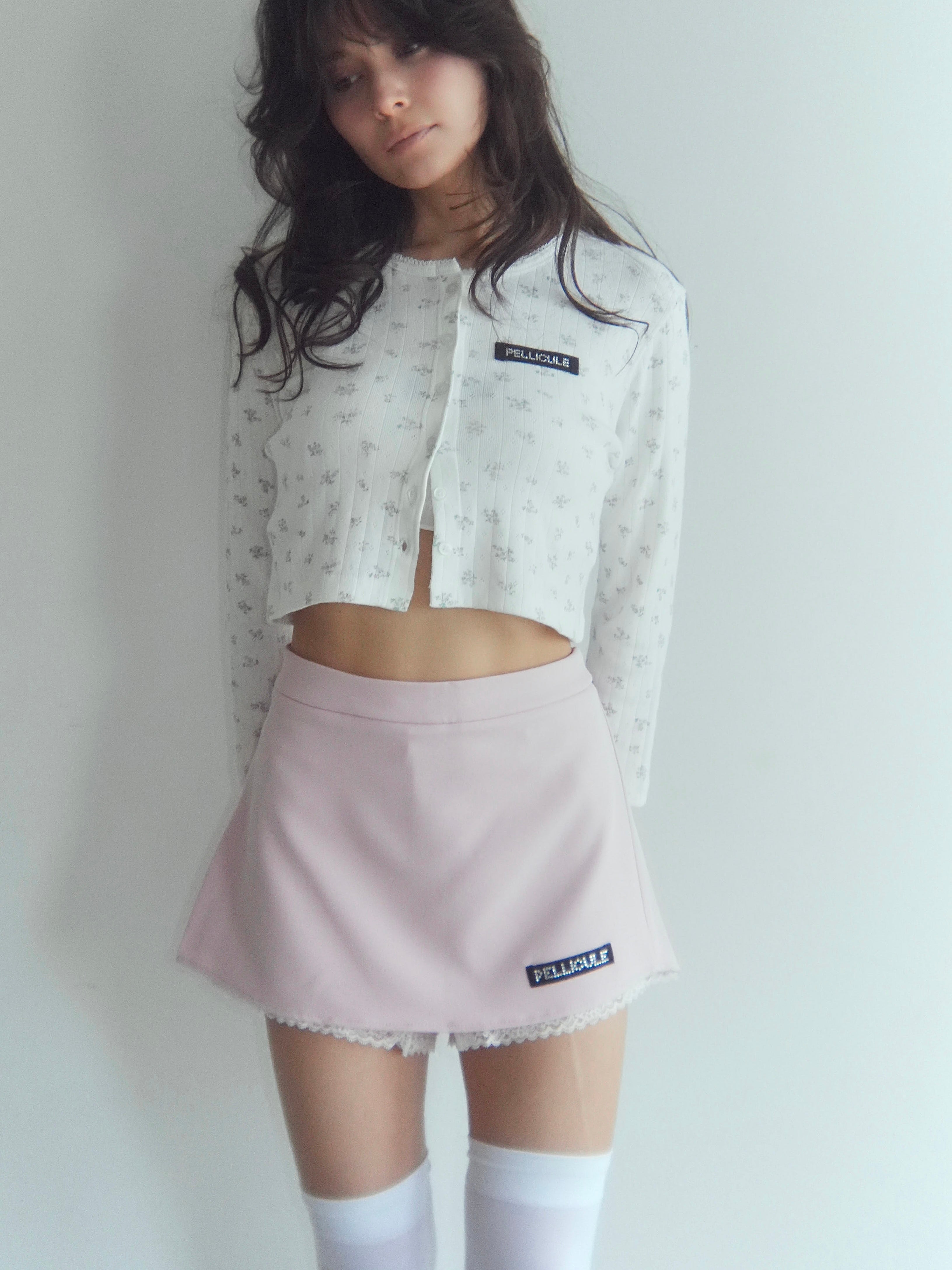 lace trimming miniskirt