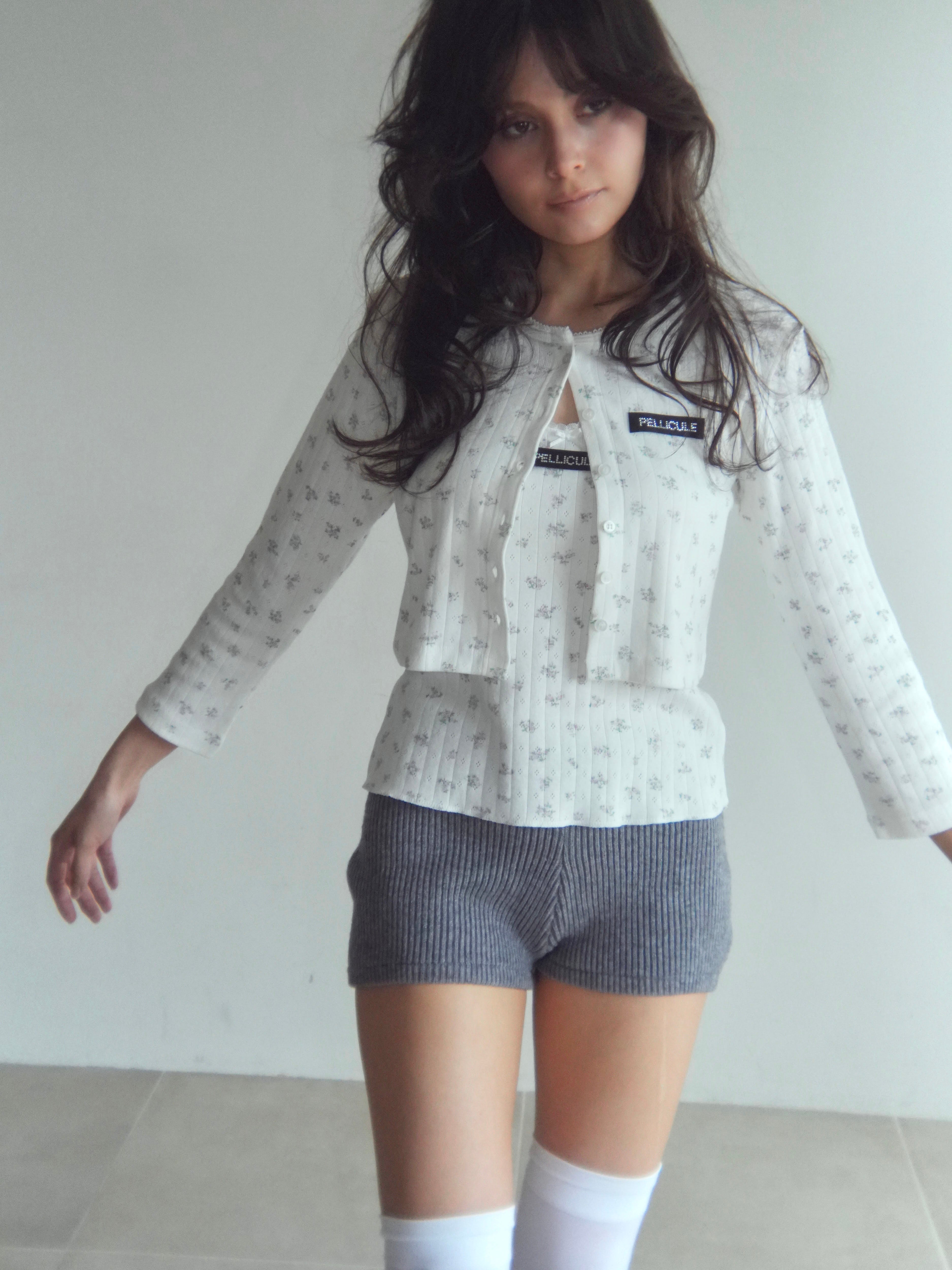 eyelet flower cardigan