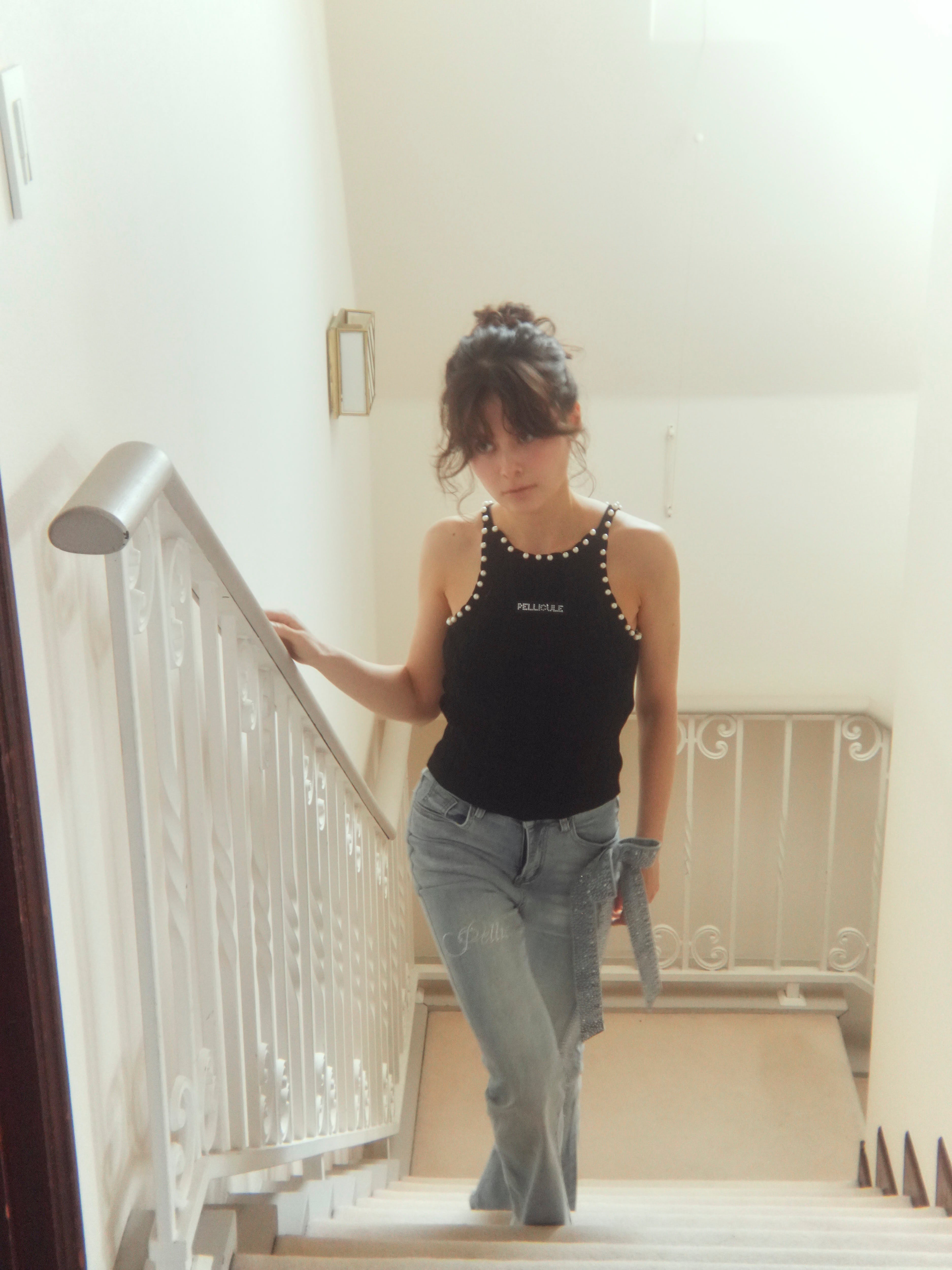 pearl halter camisole