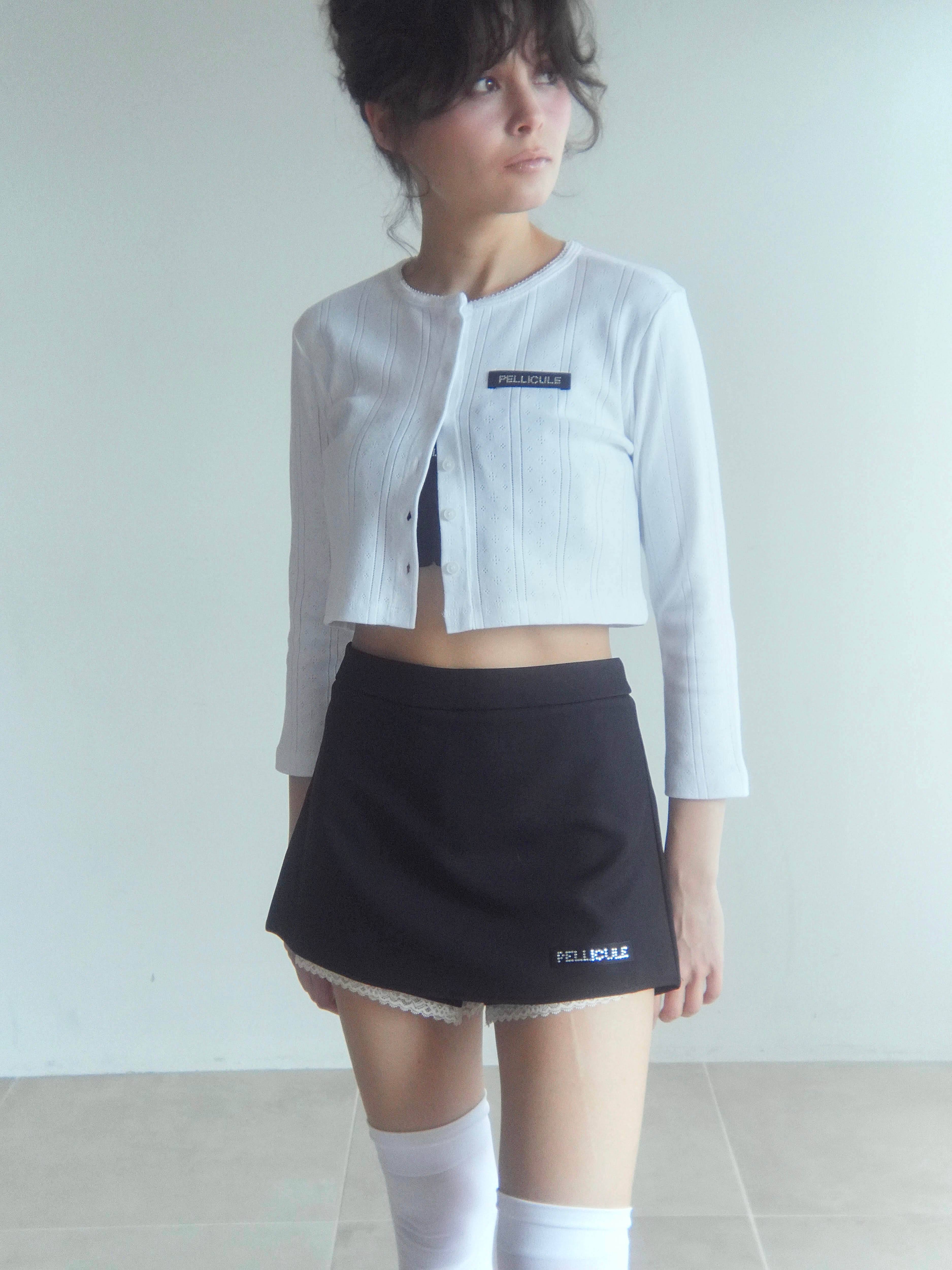 lace trimming miniskirt