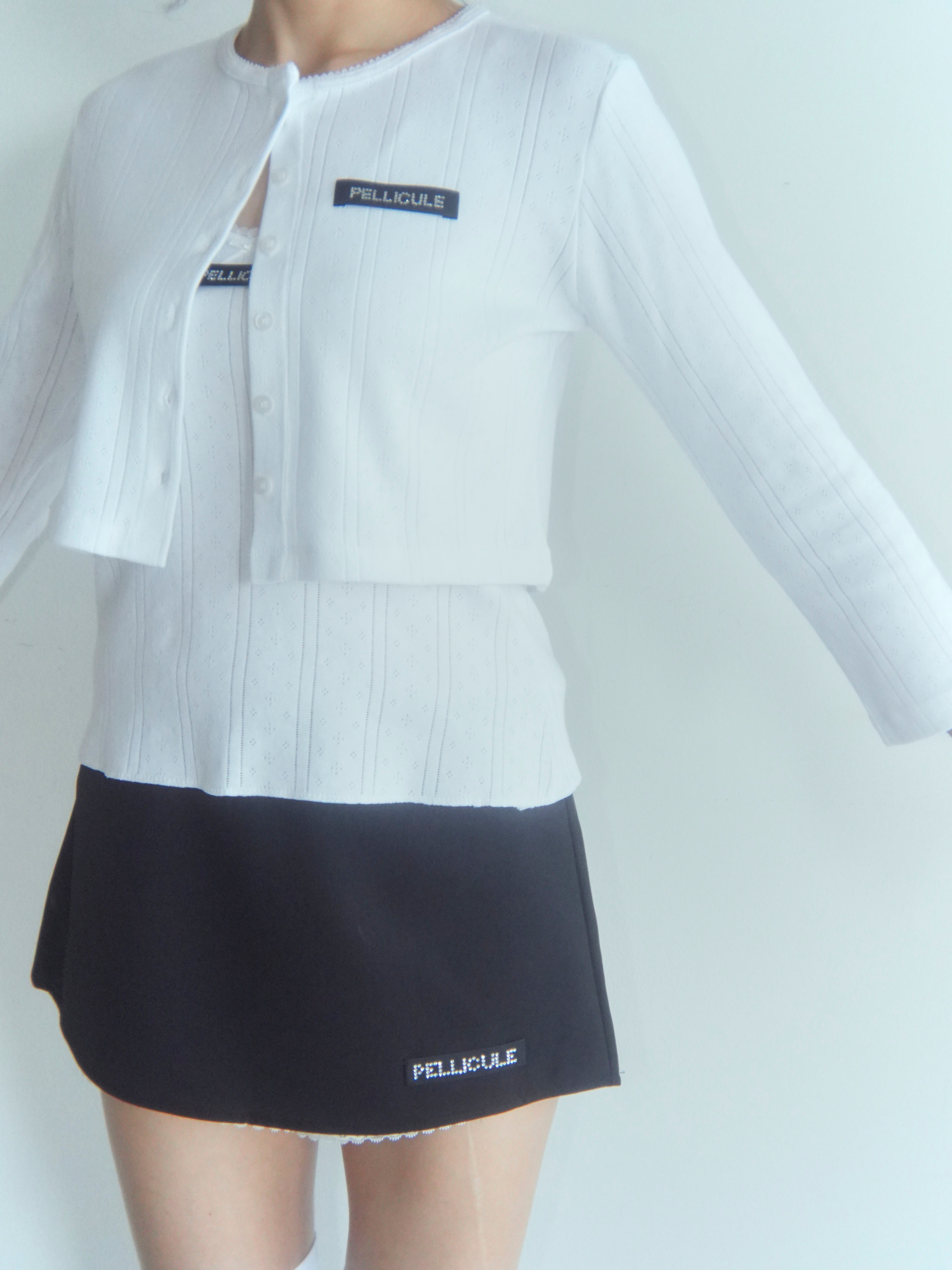 eyelet flower cardigan