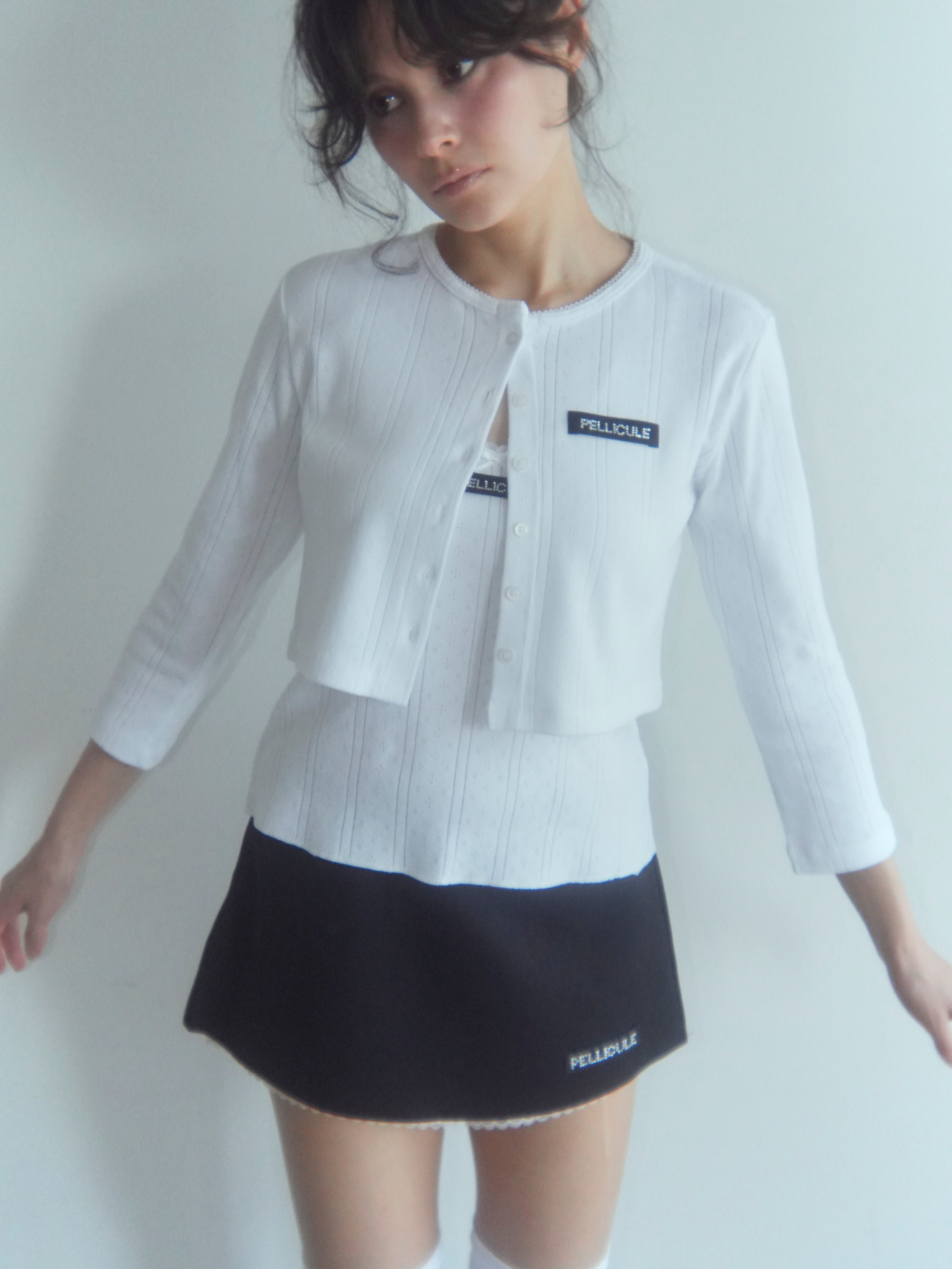 eyelet flower cardigan