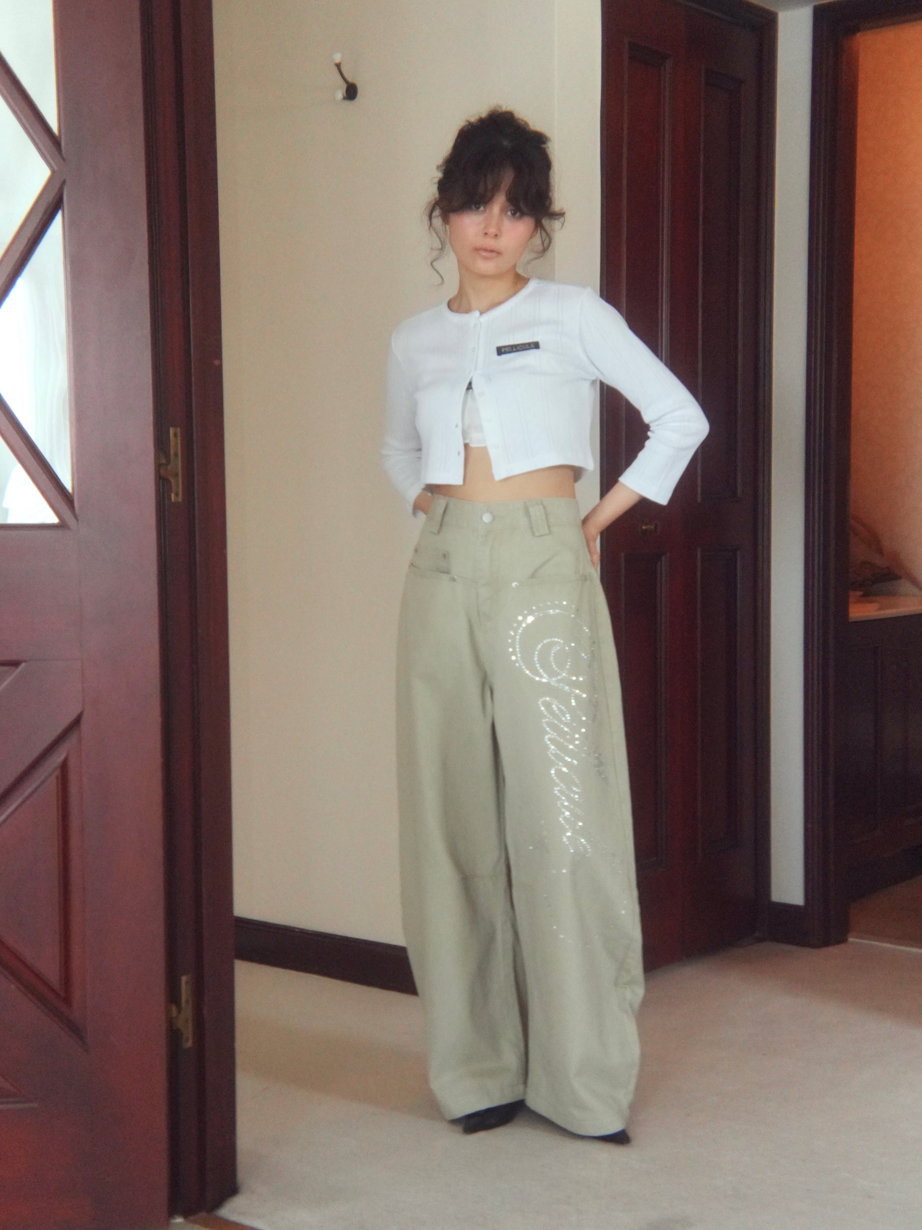 motif wide pants