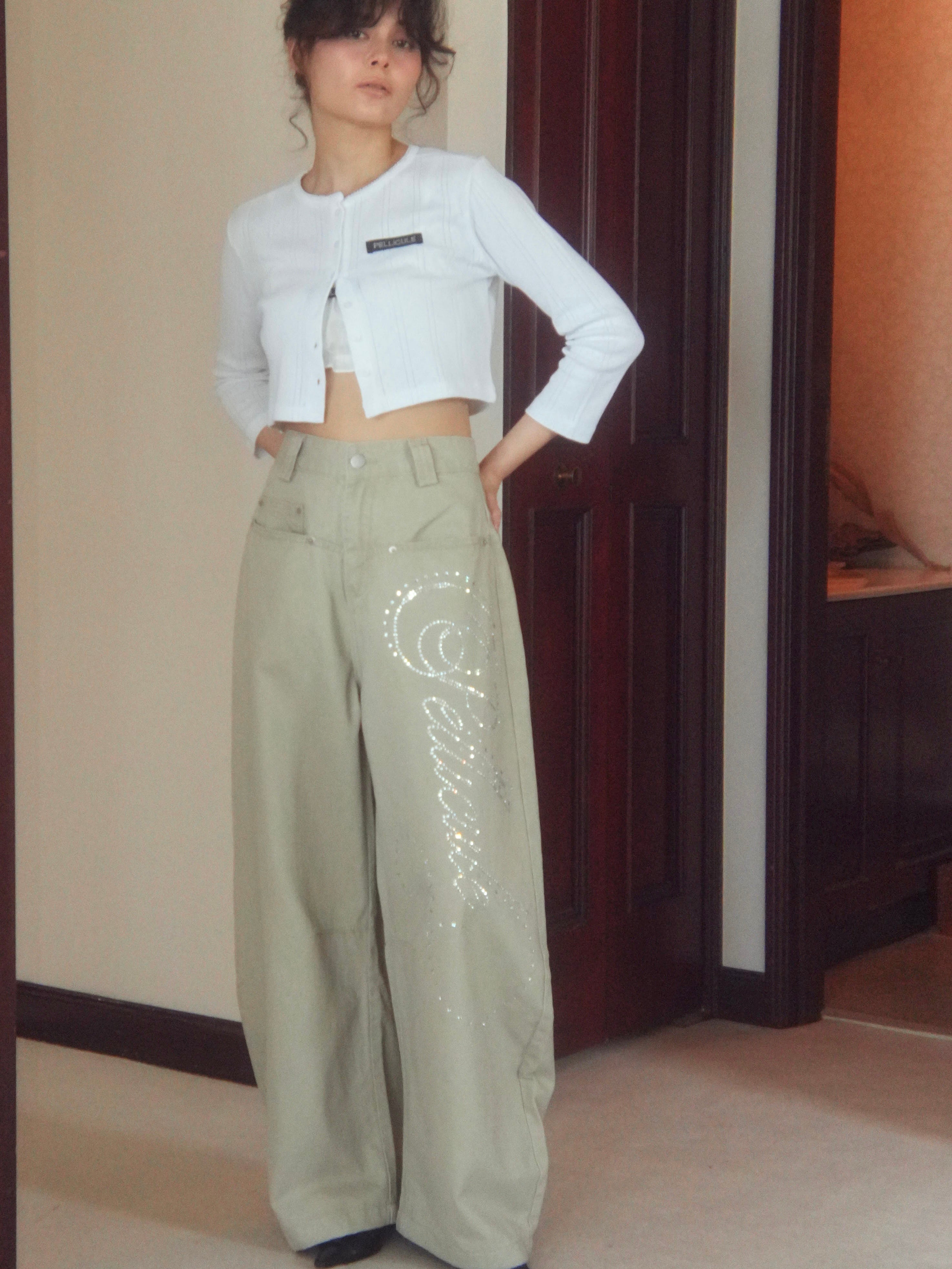 motif wide pants
