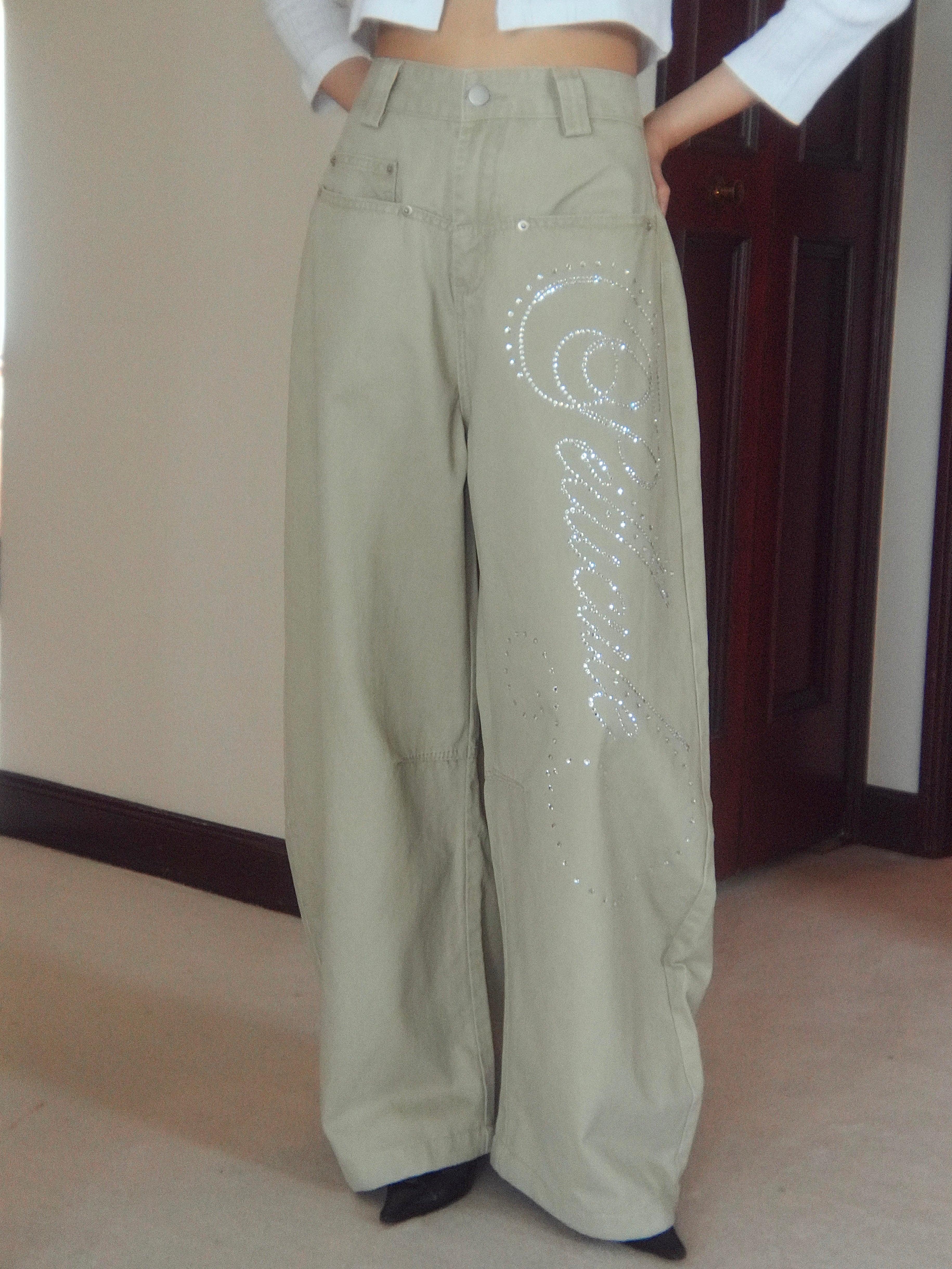 motif wide pants