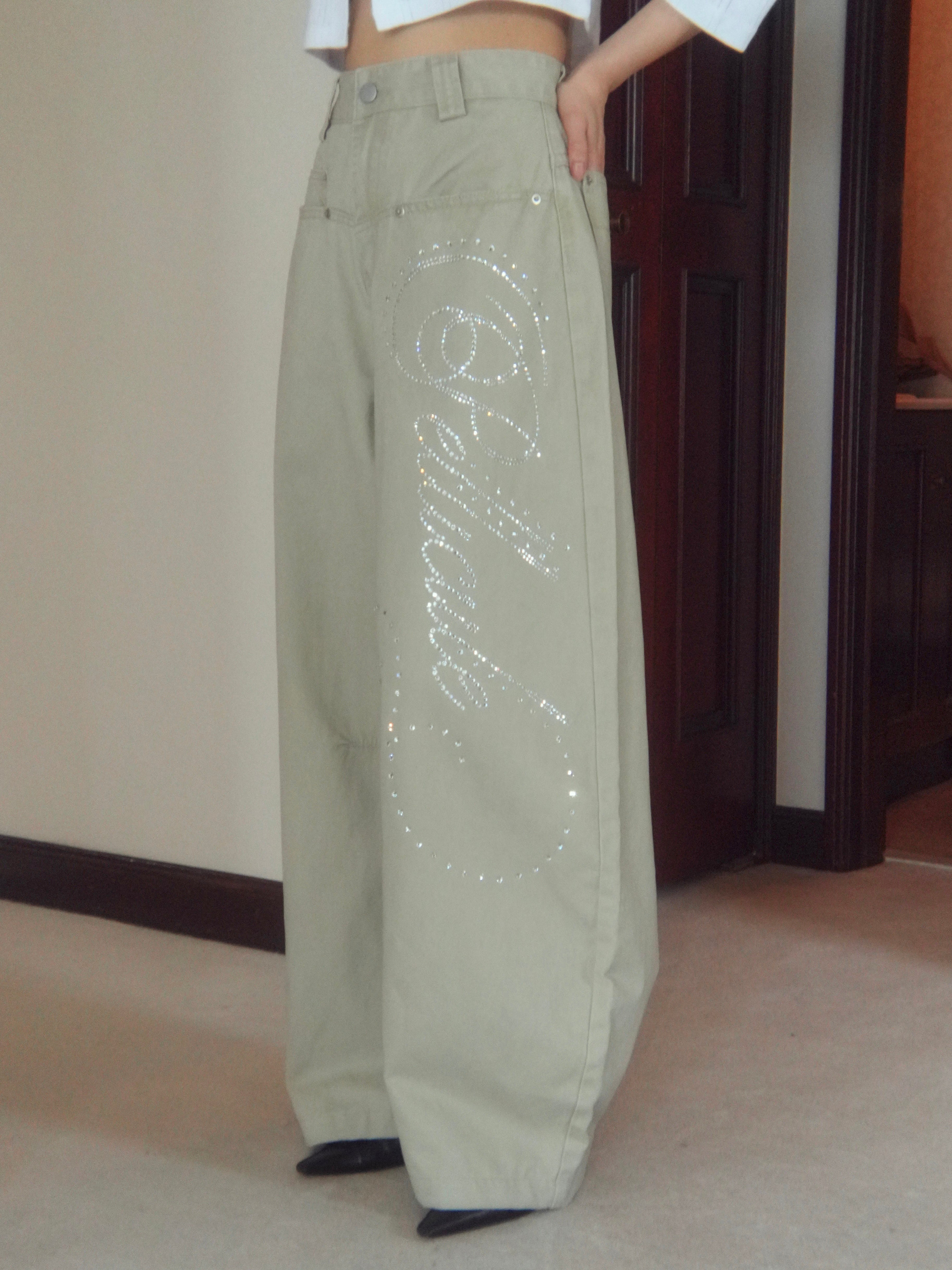 motif wide pants
