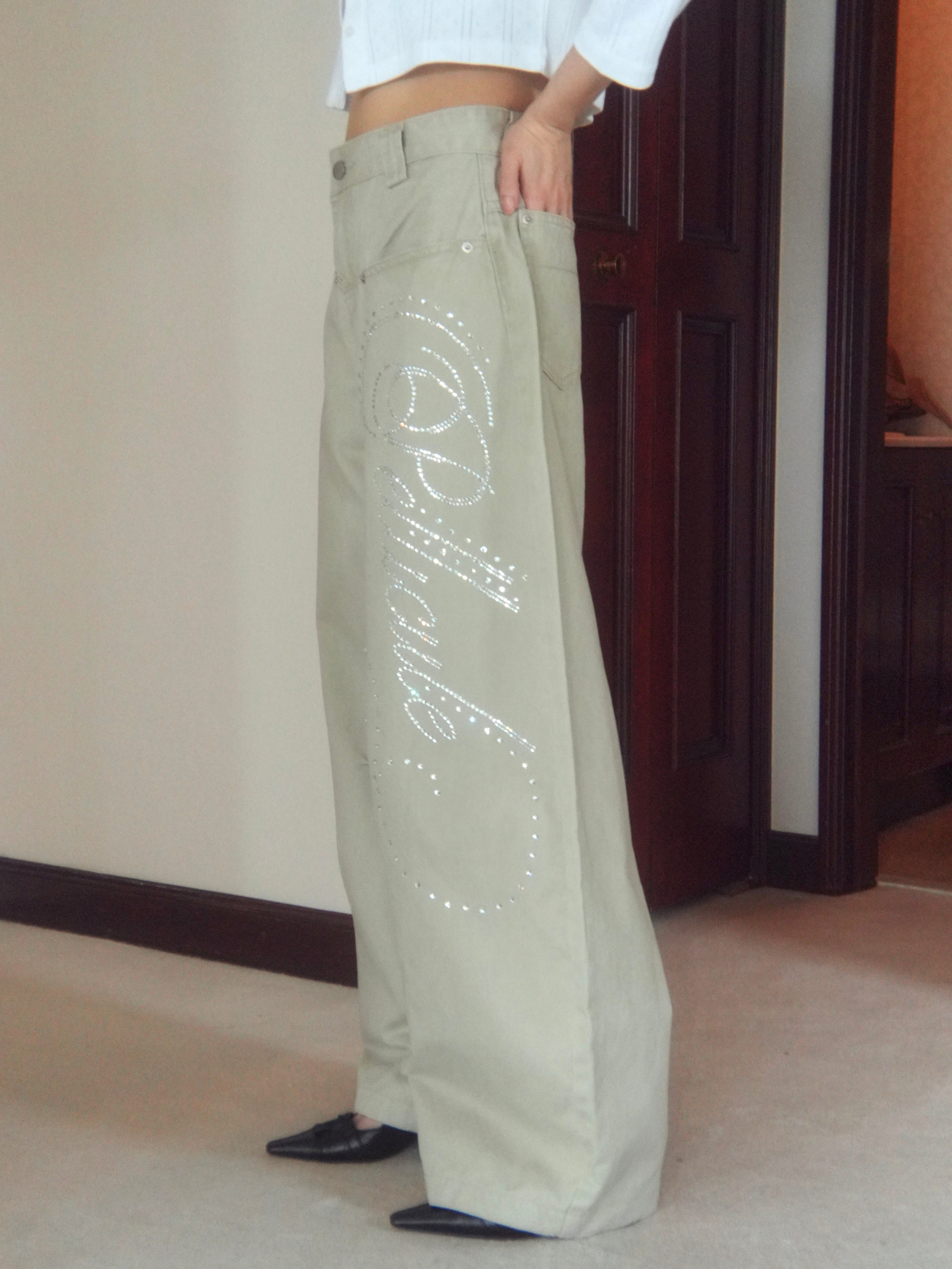 motif wide pants