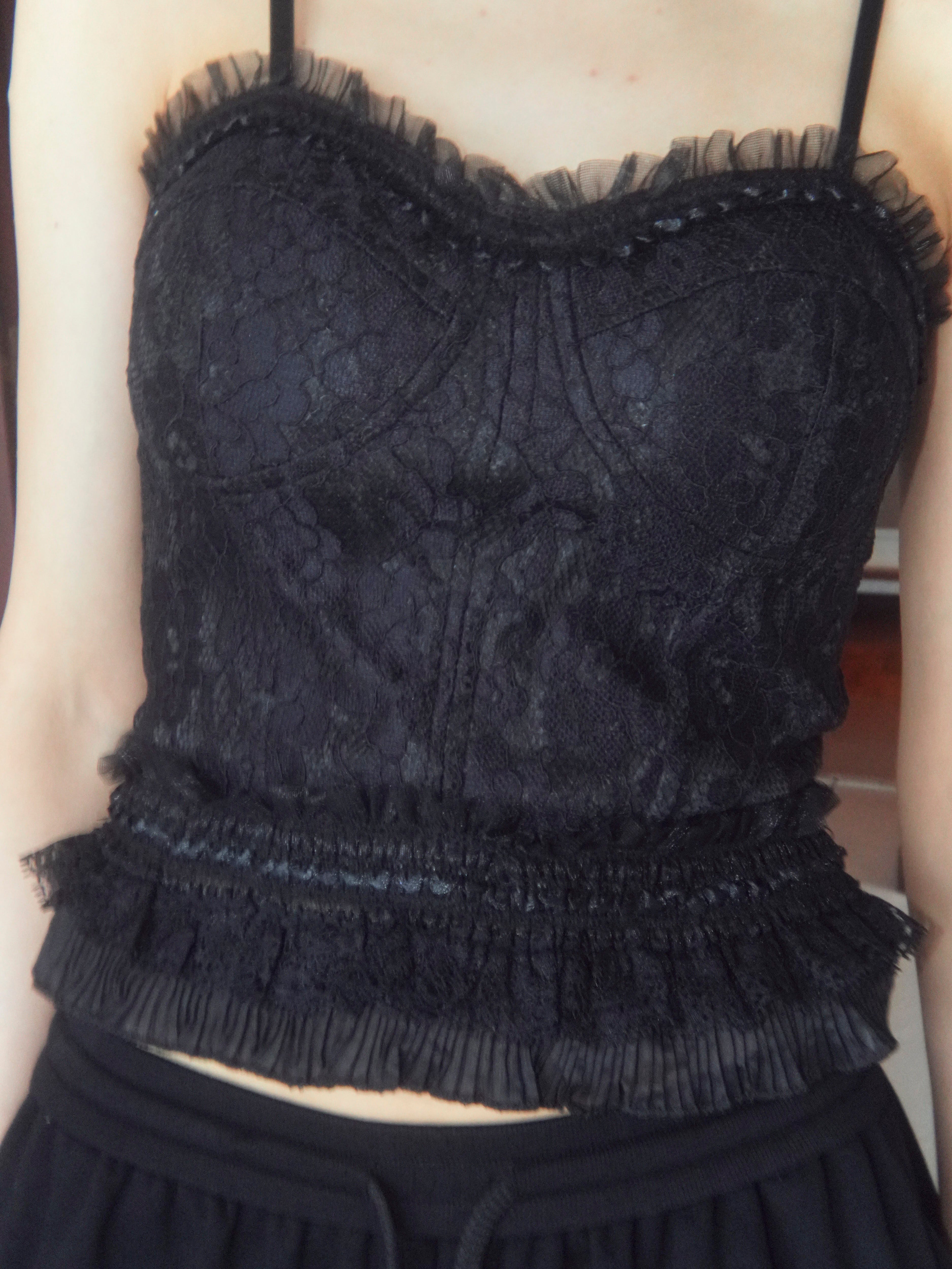 tulle frill corset camisole