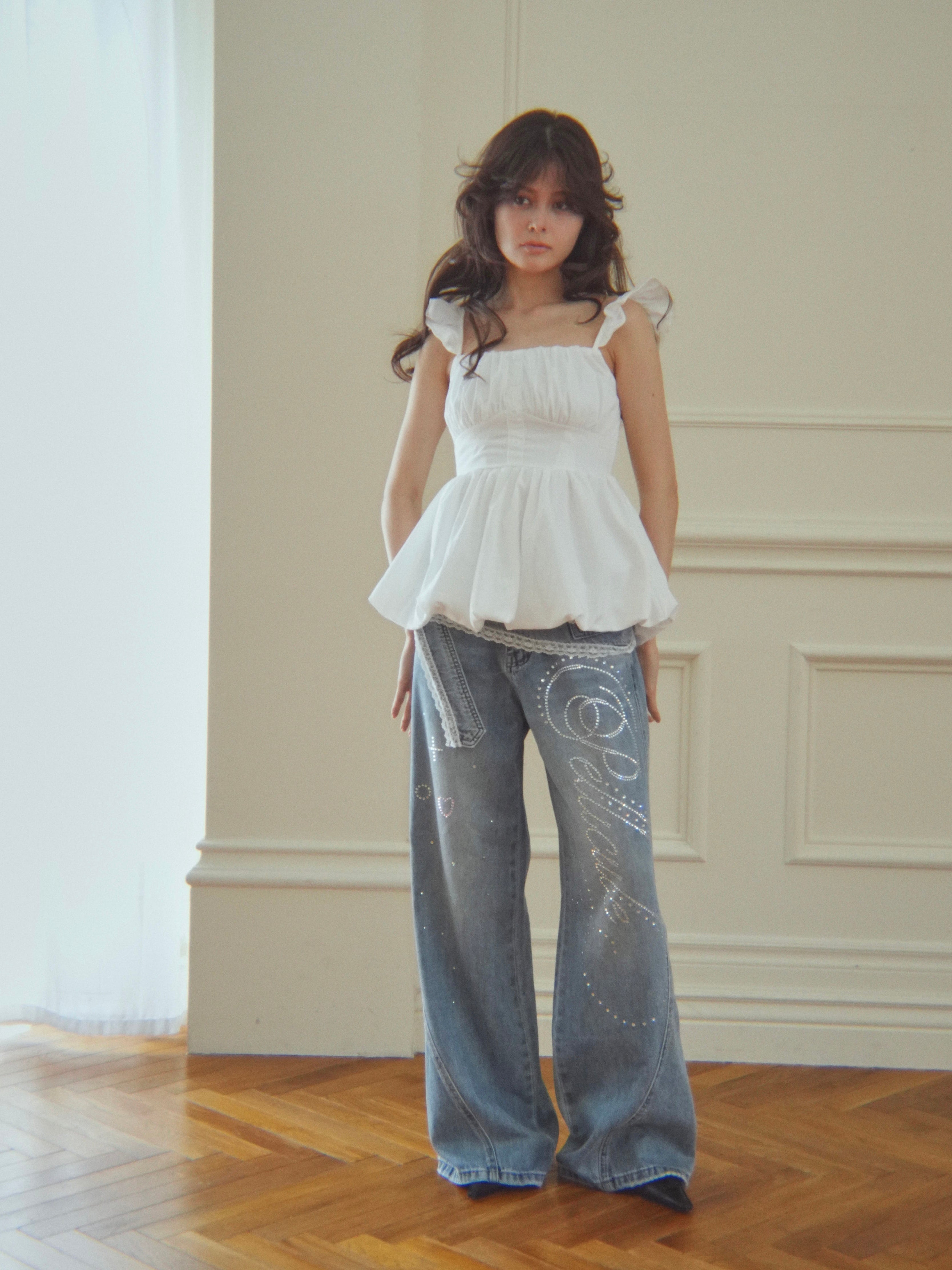 frillgather peplum tops
