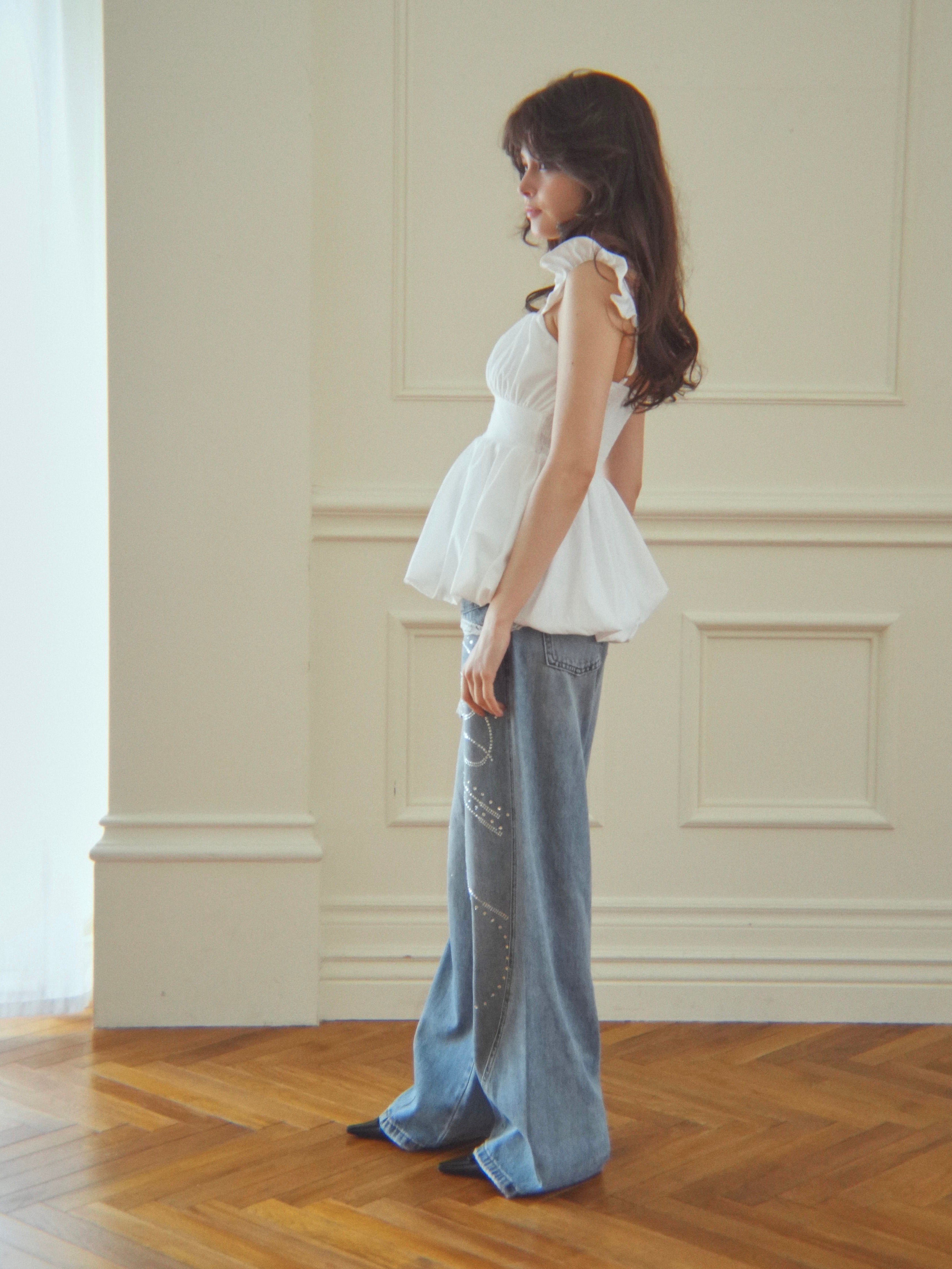 frillgather peplum tops