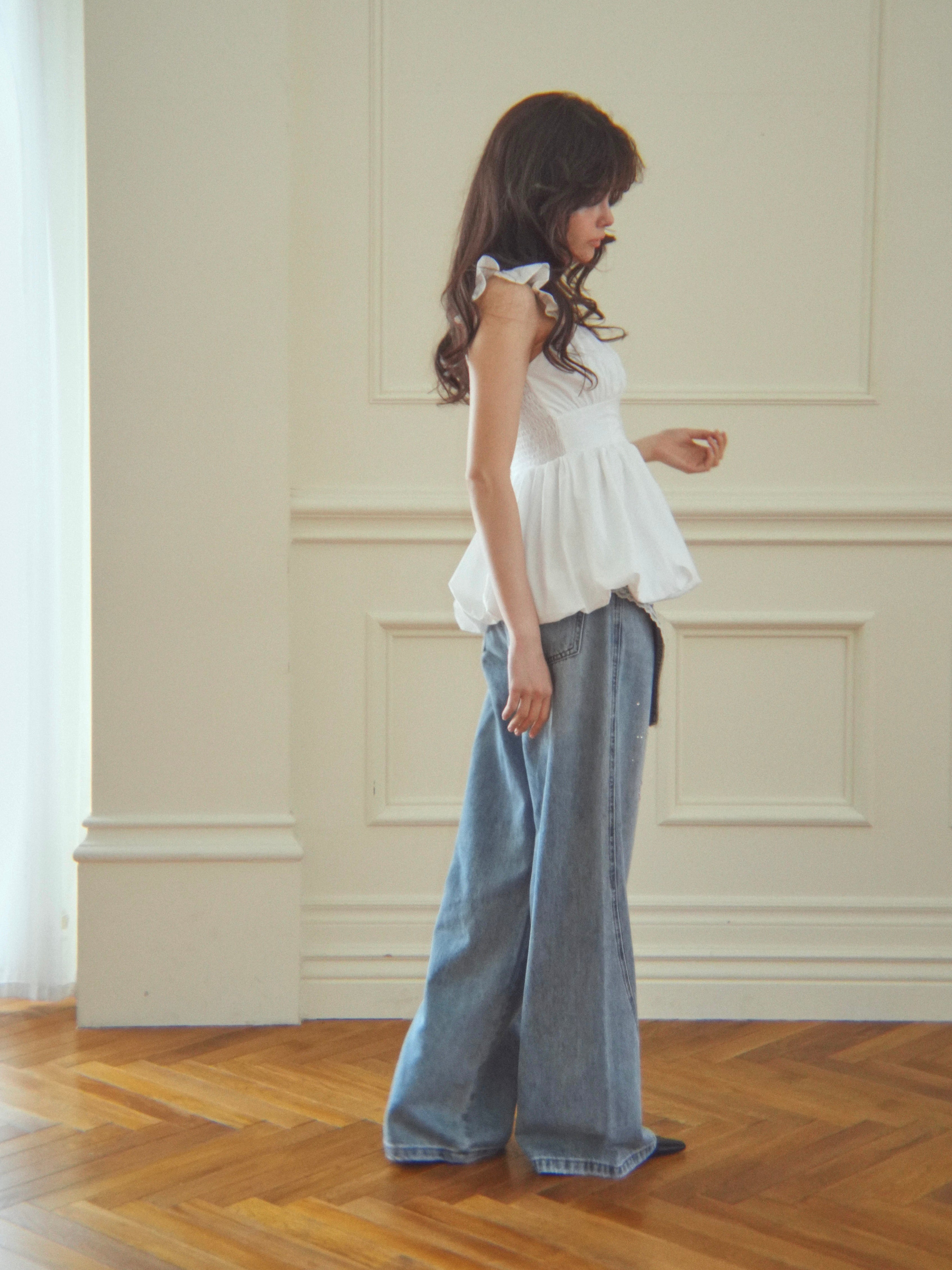 frillgather peplum tops