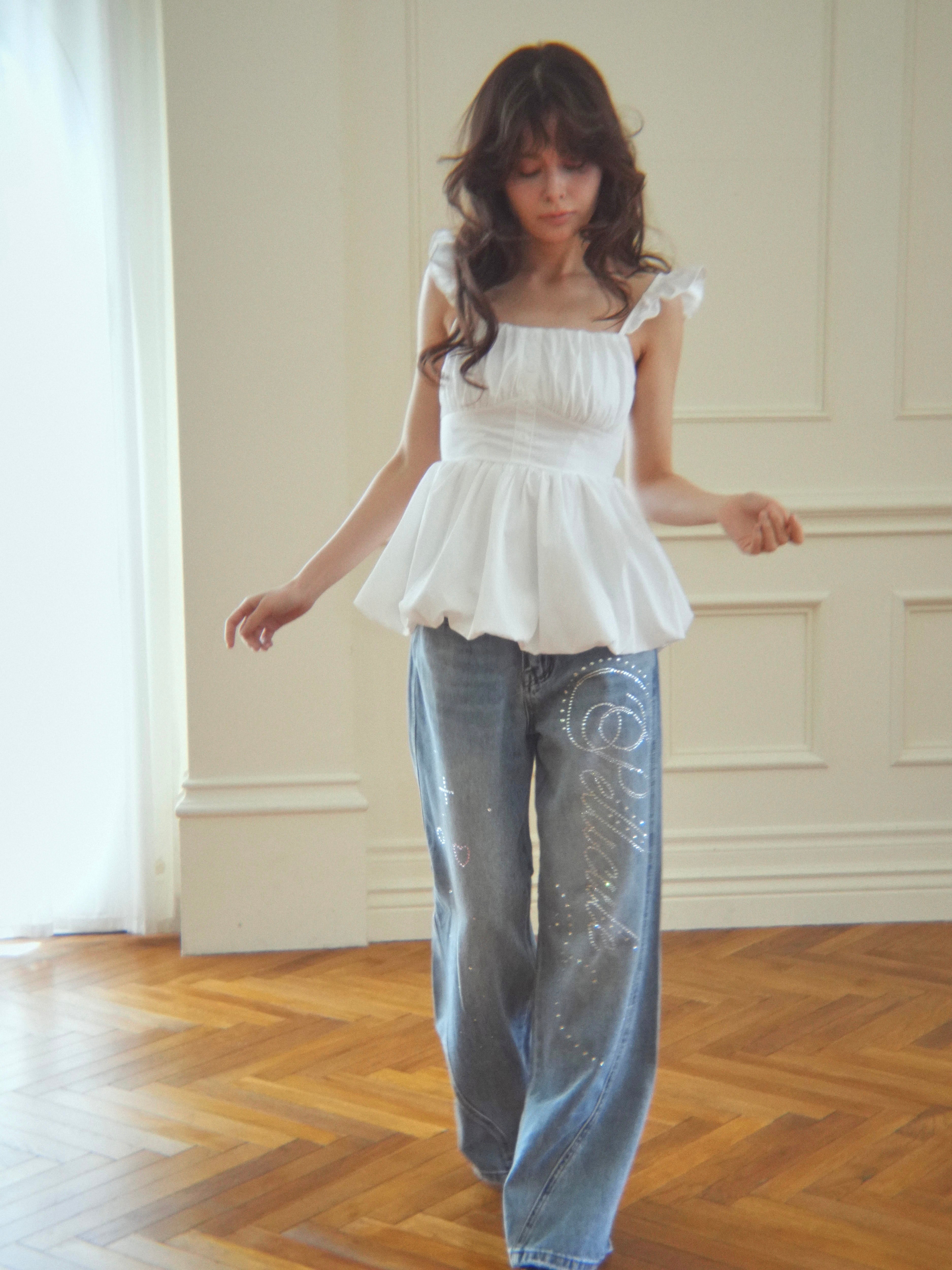 frillgather peplum tops