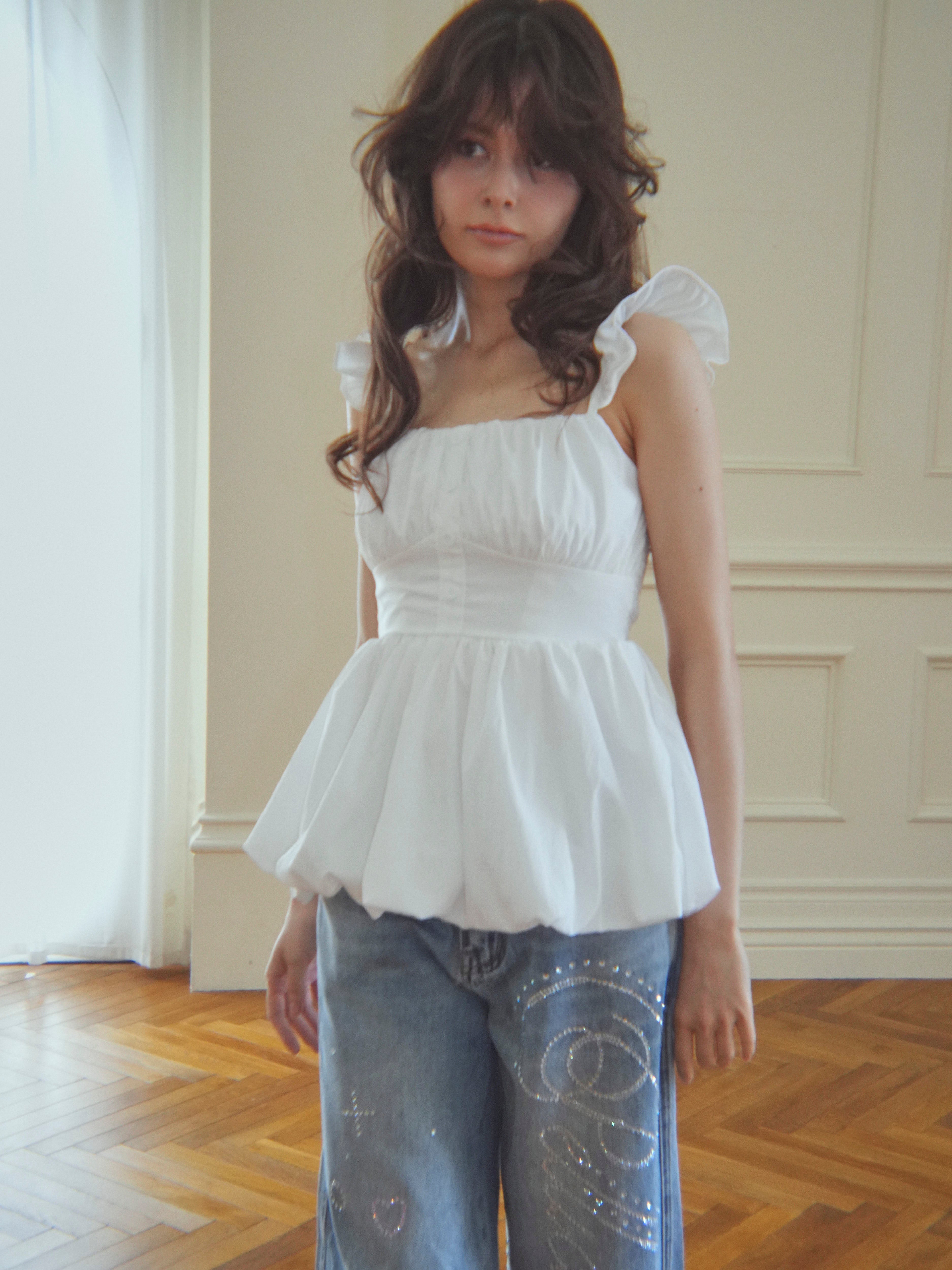 frillgather peplum tops