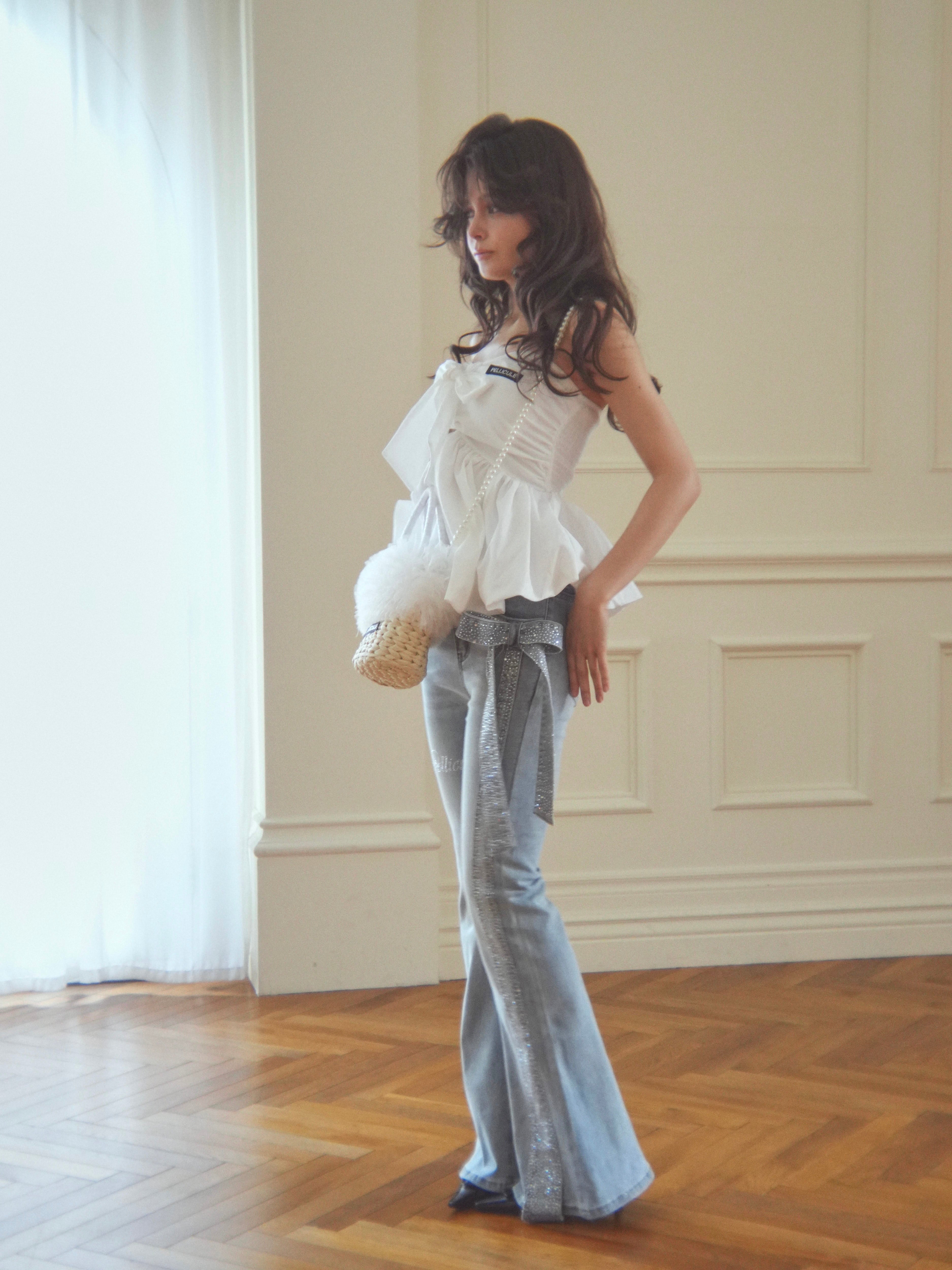 ribbon peplum baretops