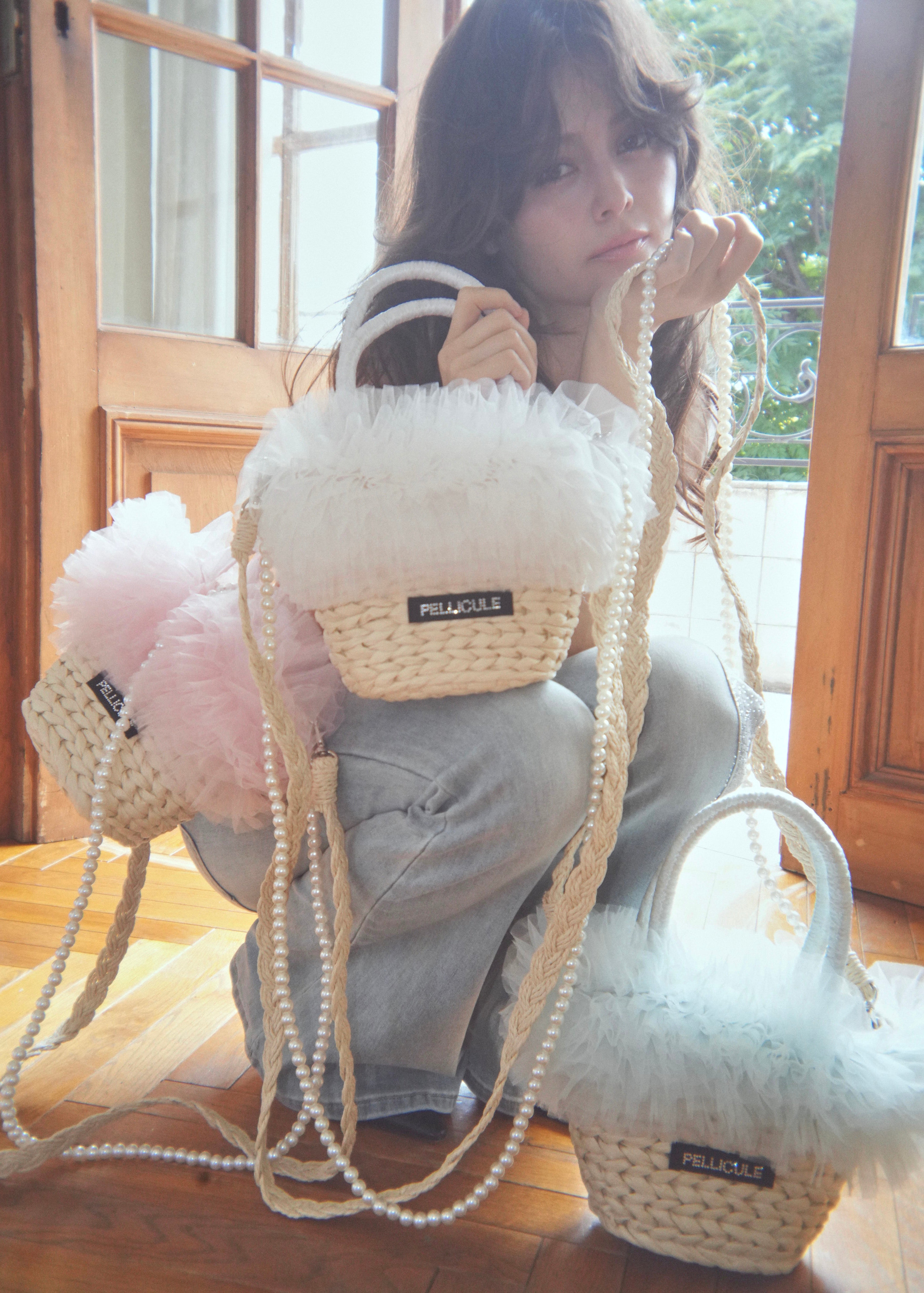 tulle basketbag