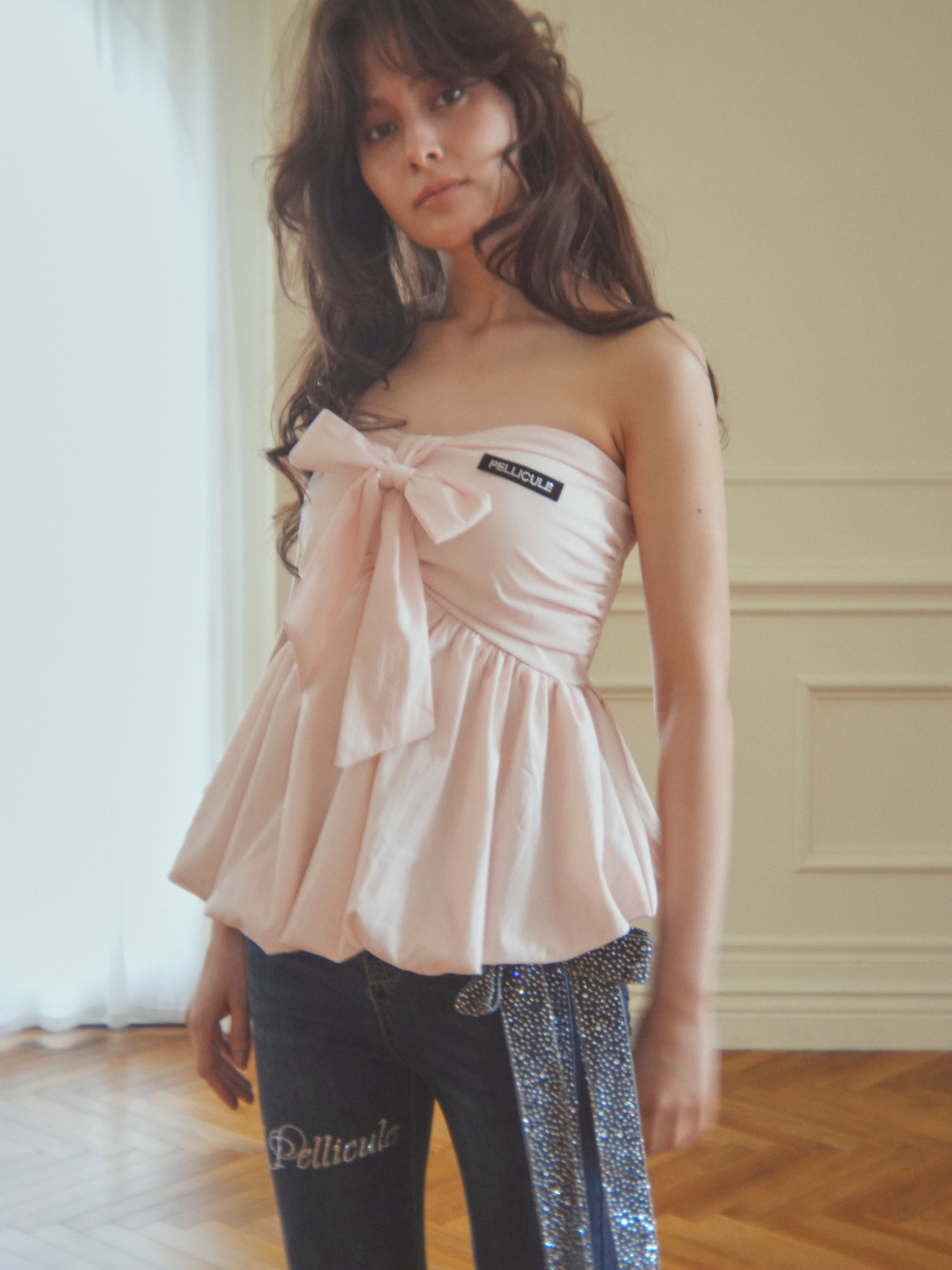 ribbon peplum baretops