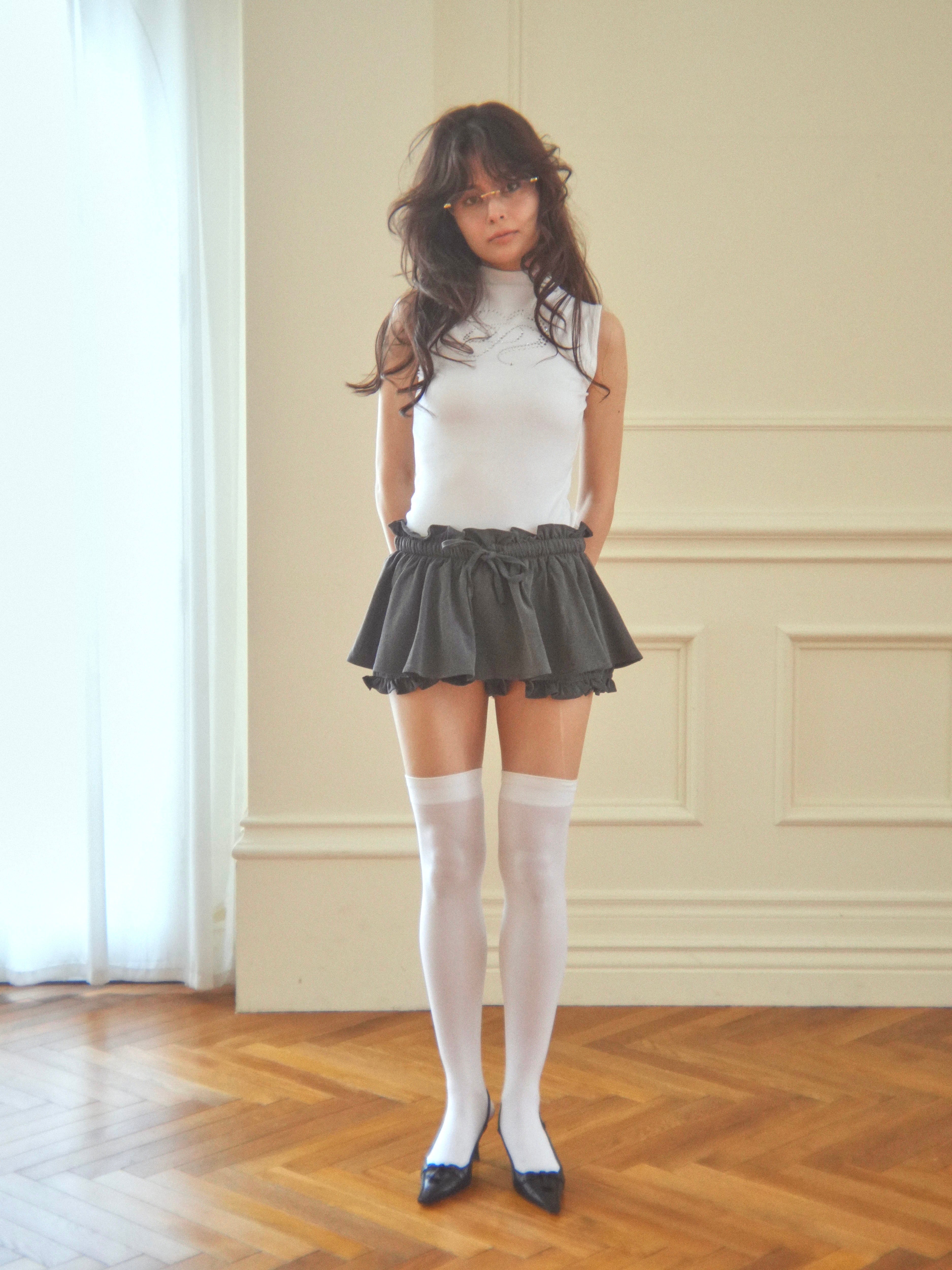 frill gather skorts