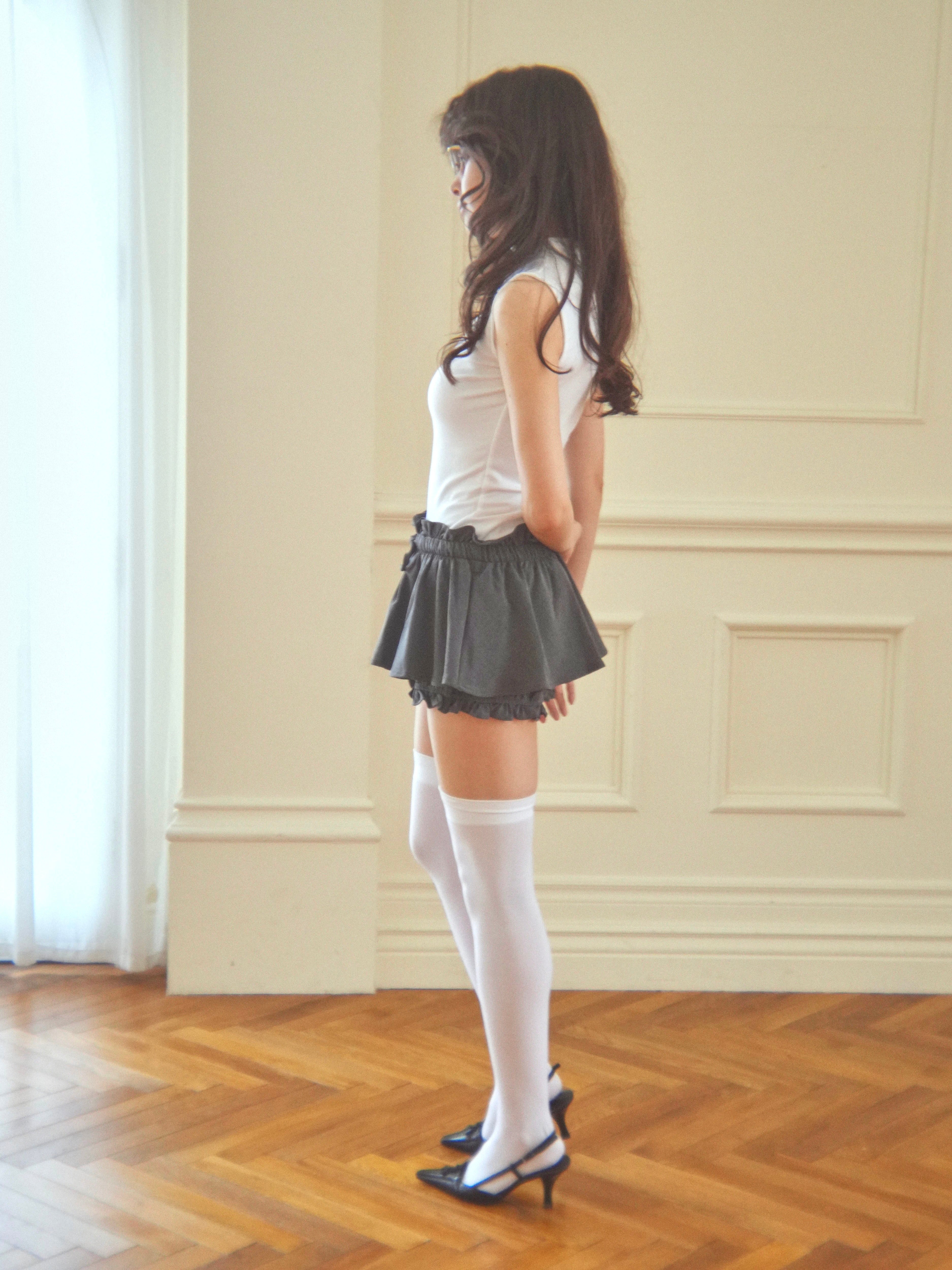 frill gather skorts