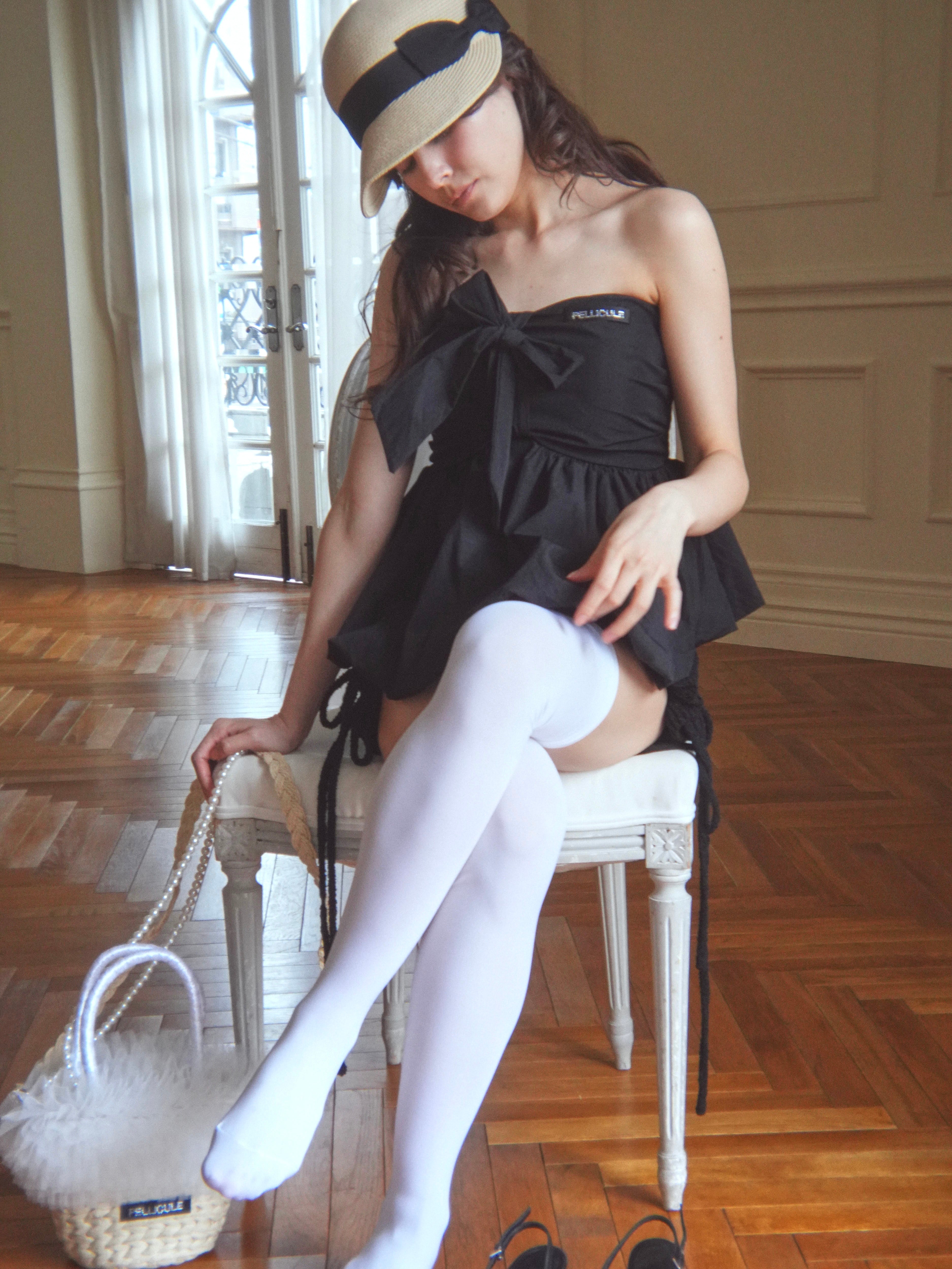 ribbon peplum baretops