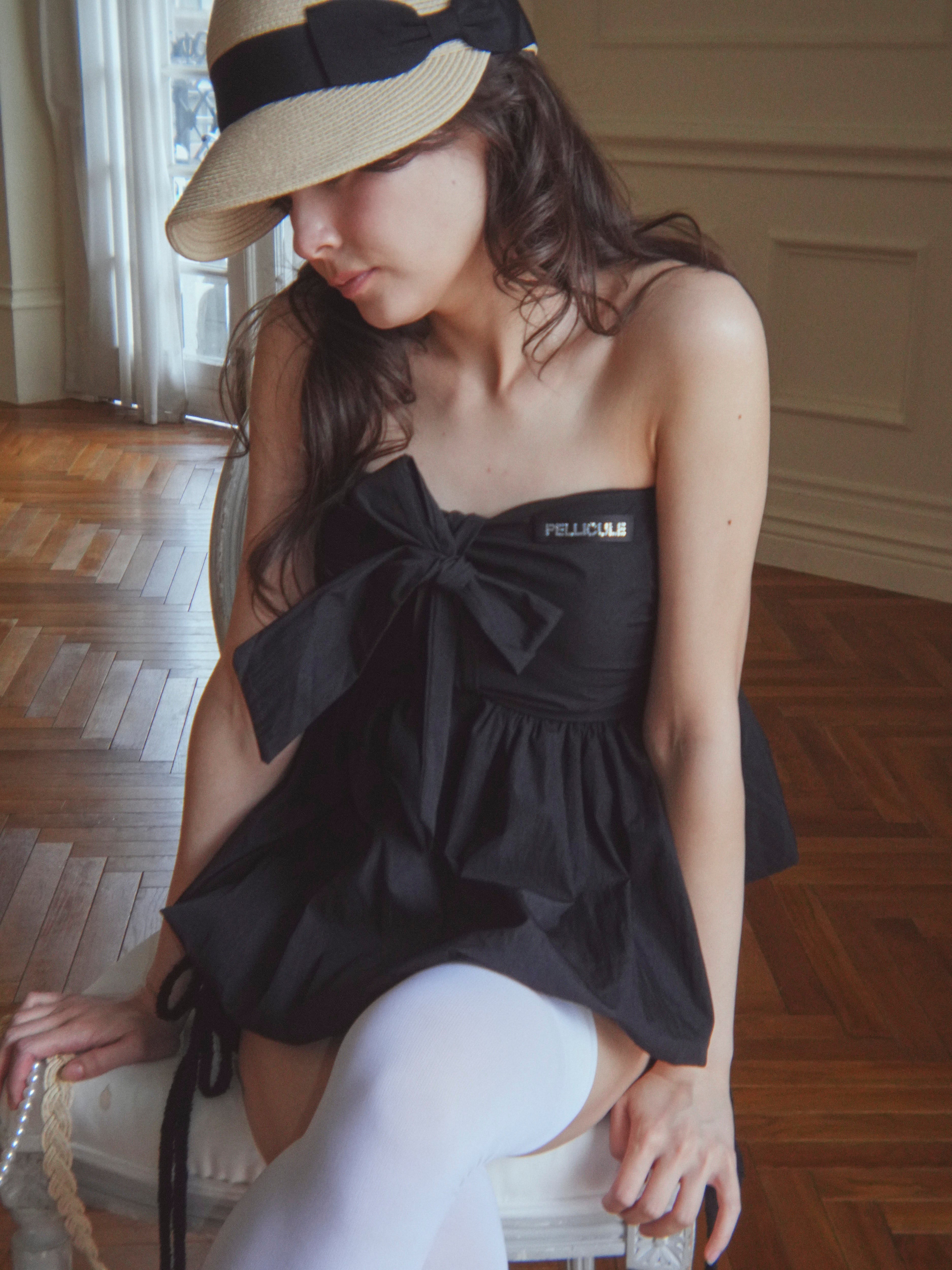 ribbon peplum baretops