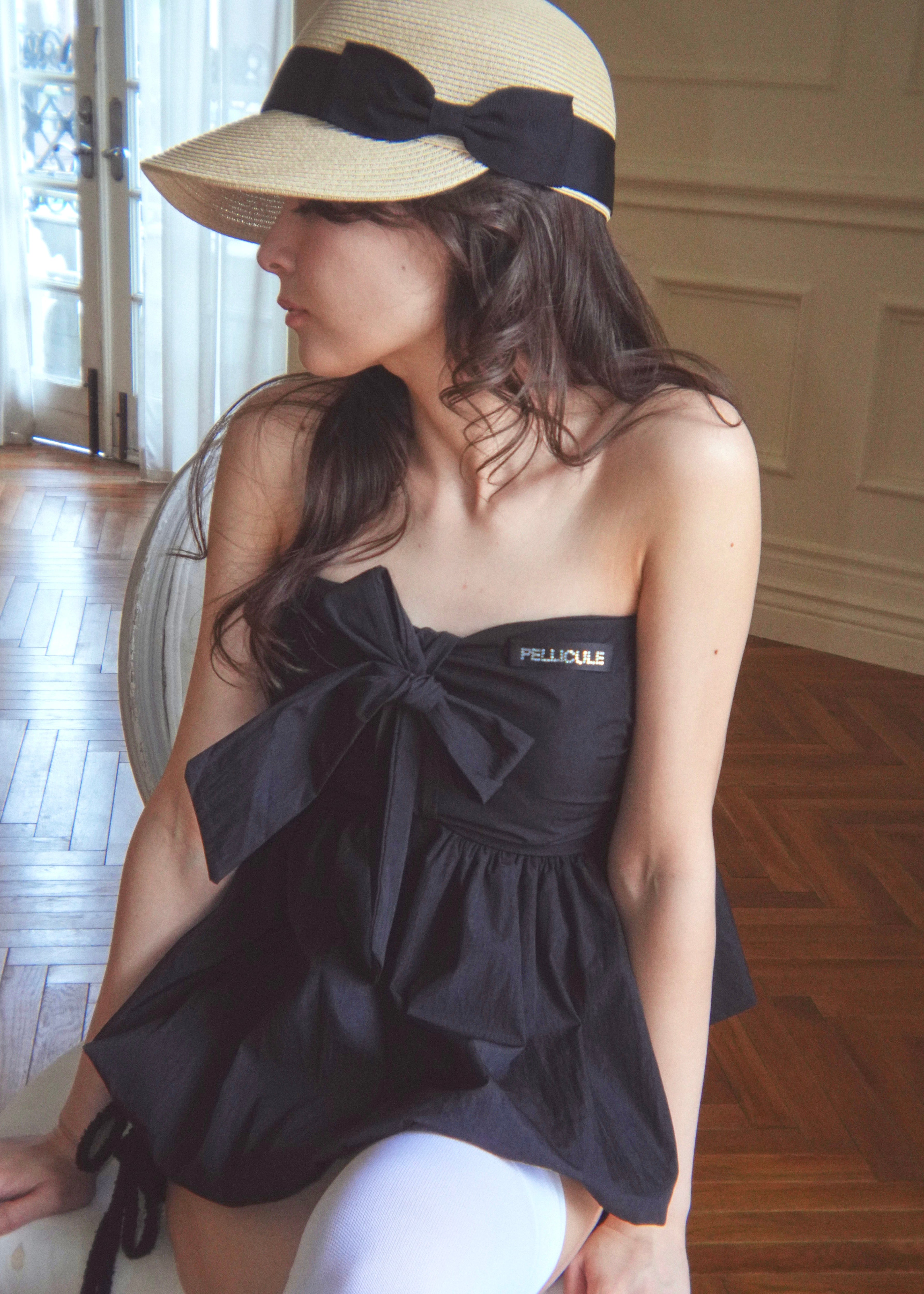 ribbon peplum baretops