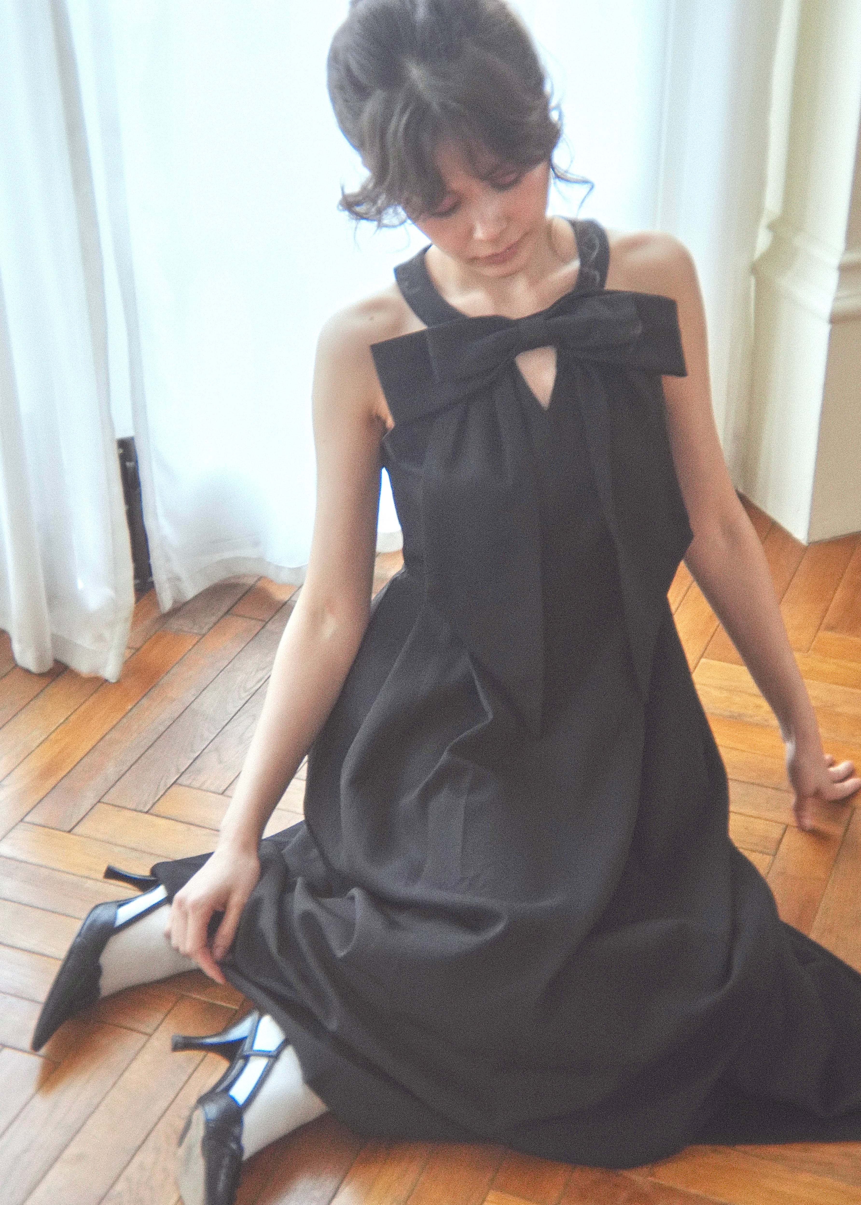 decollete ribbon onepiece