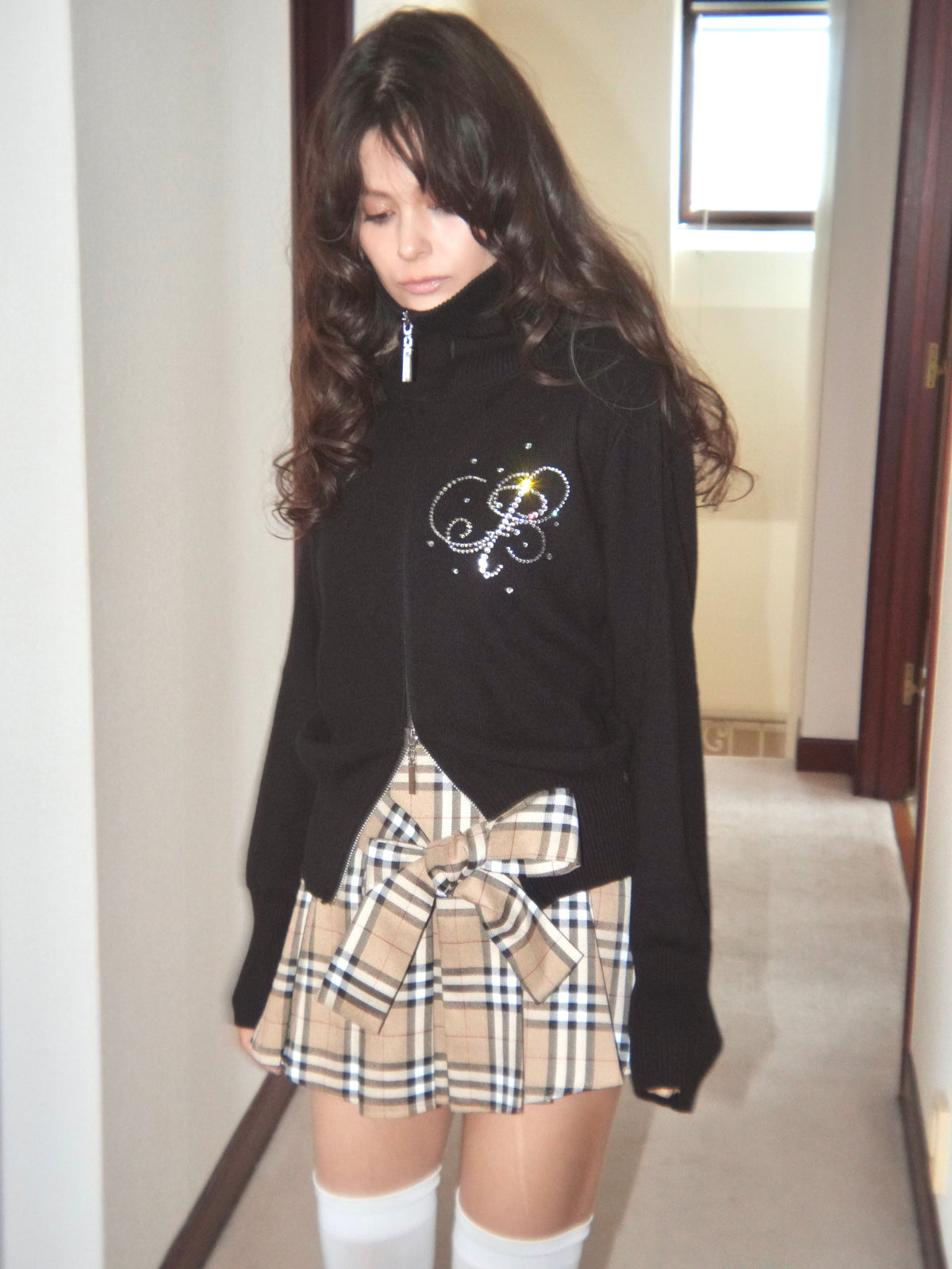motif standneck knit