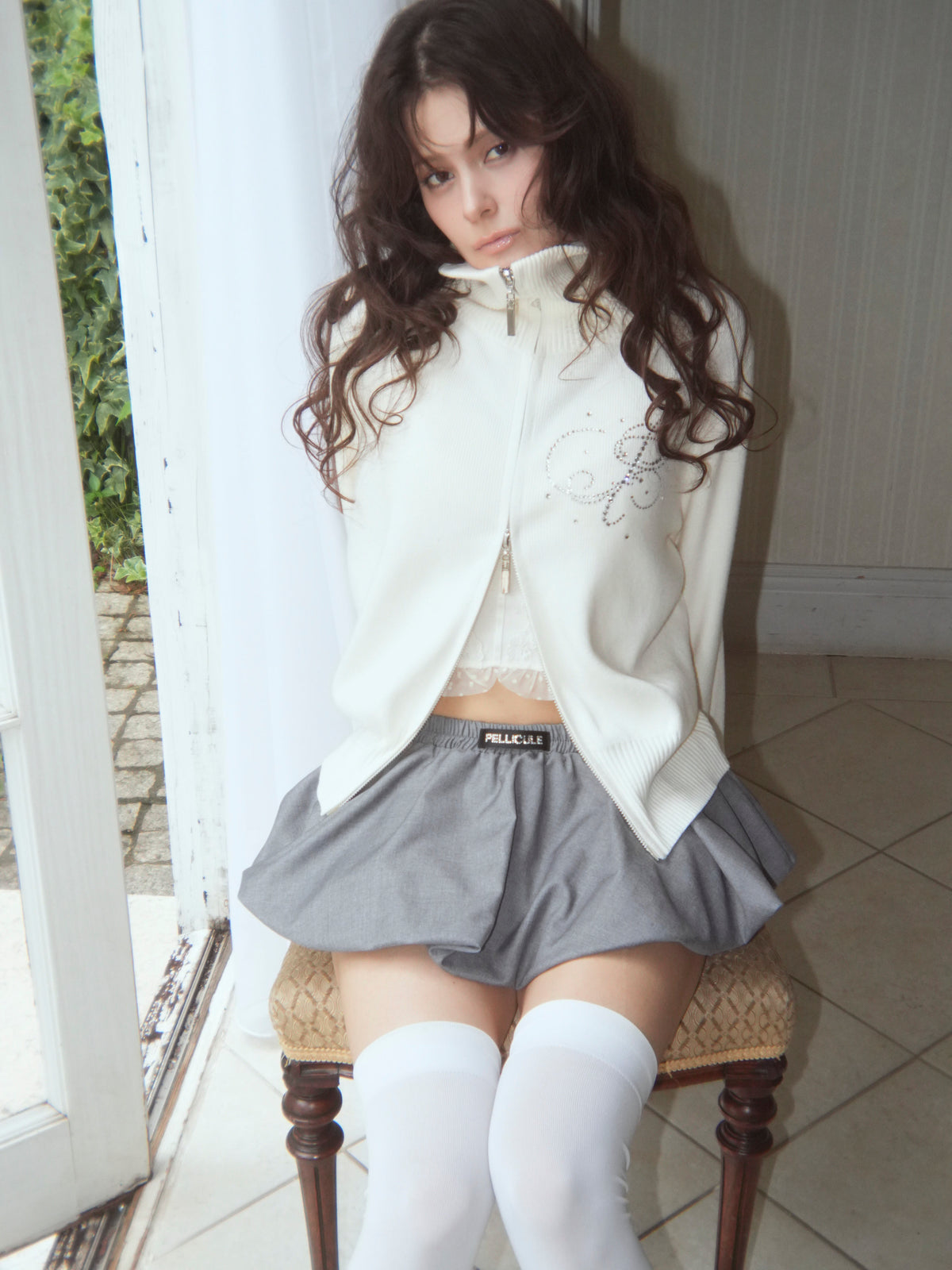 motif standneck knit