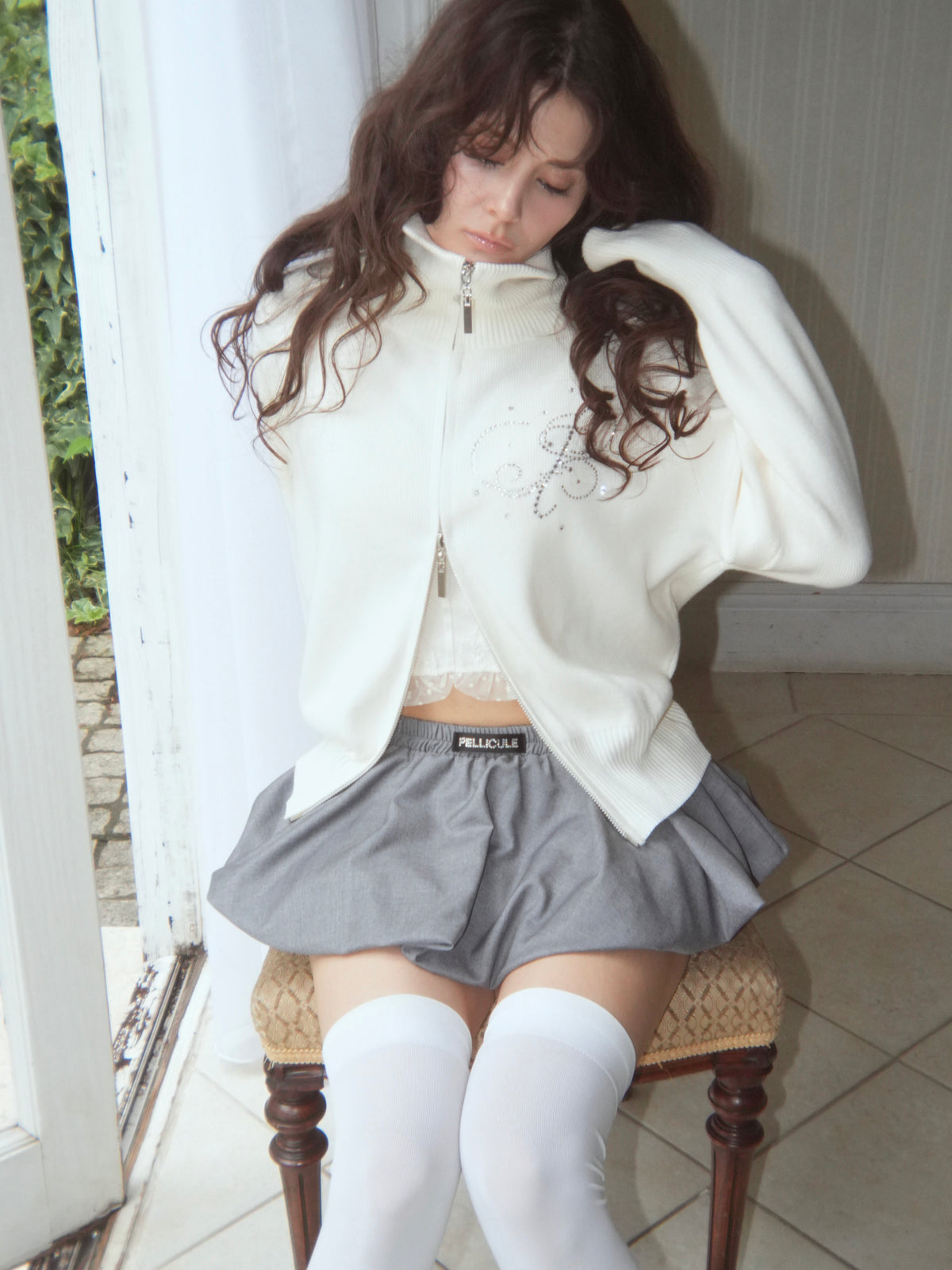 motif standneck knit