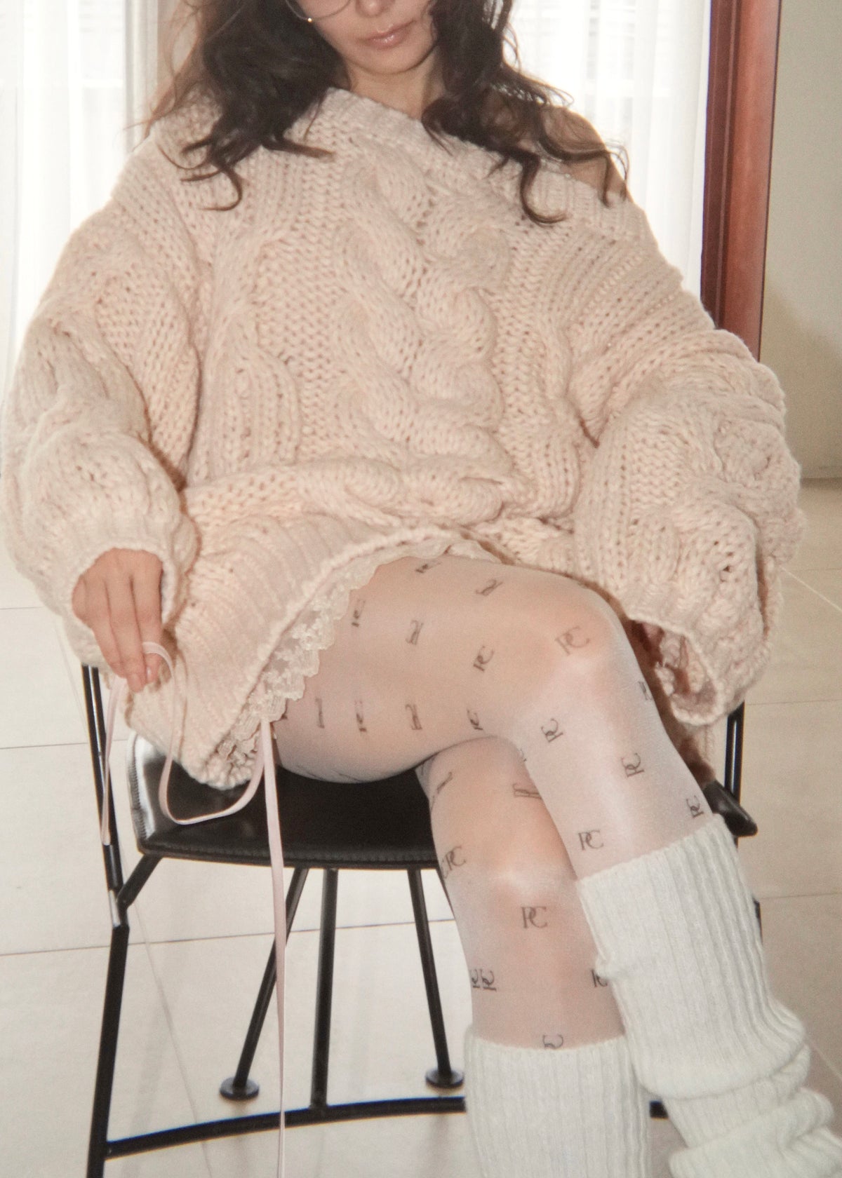 PC motif monogram tights