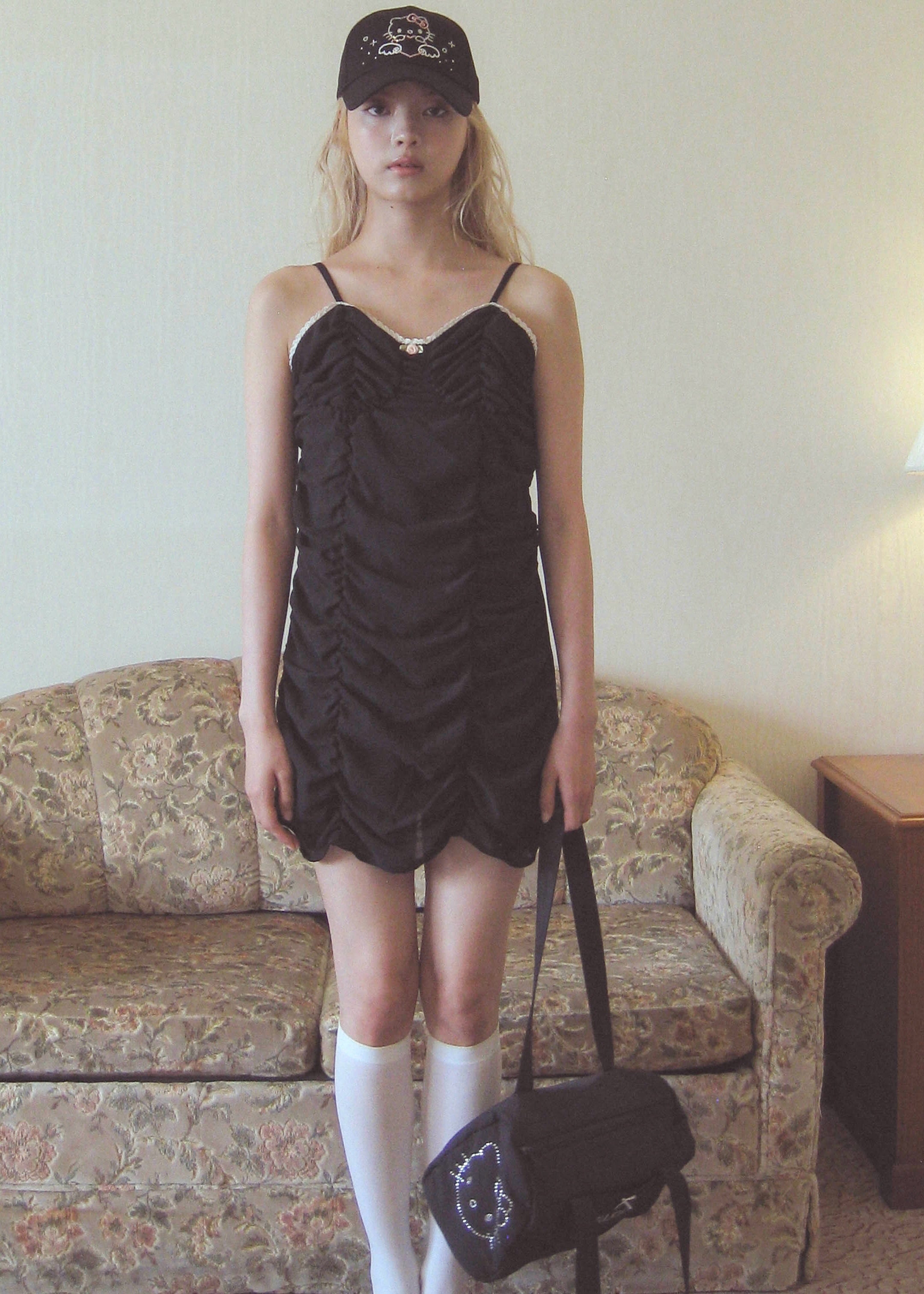 girlish gather mini onepiece