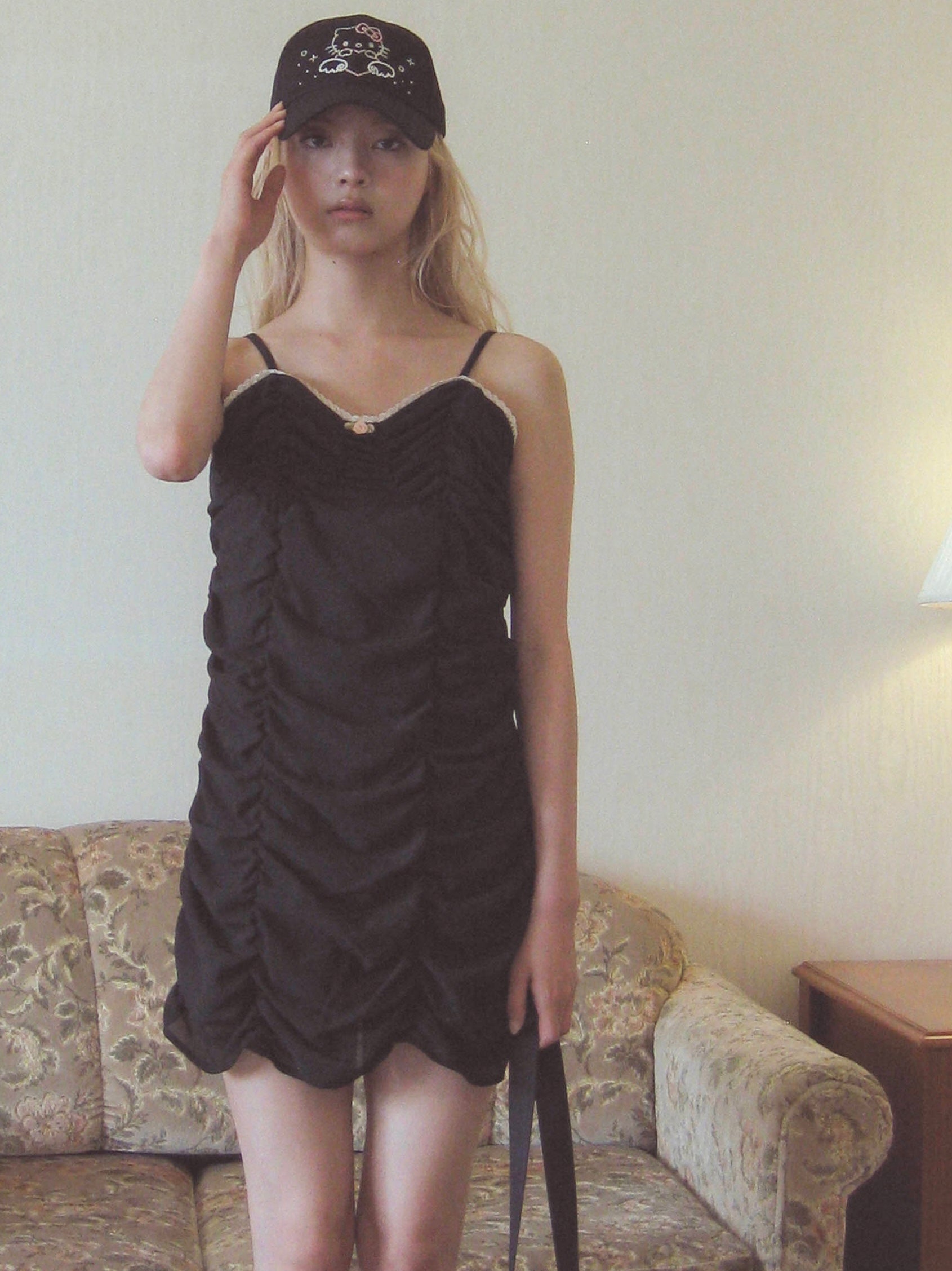 girlish gather mini onepiece