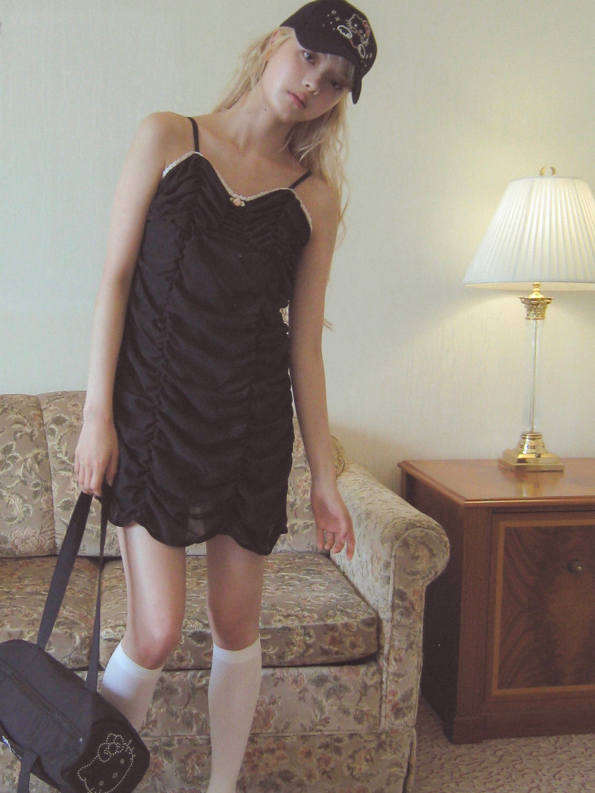 girlish gather mini onepiece