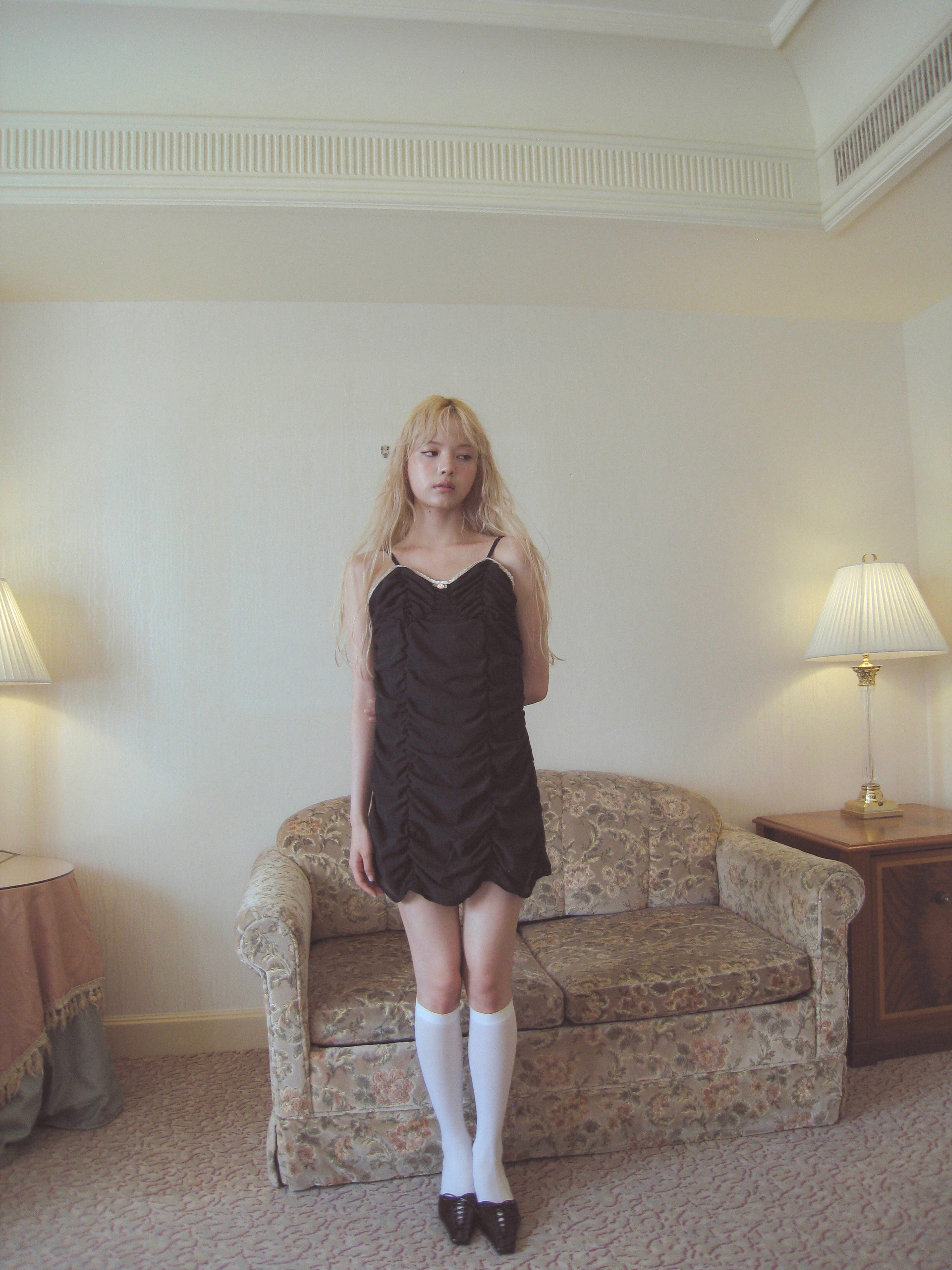 girlish gather mini onepiece