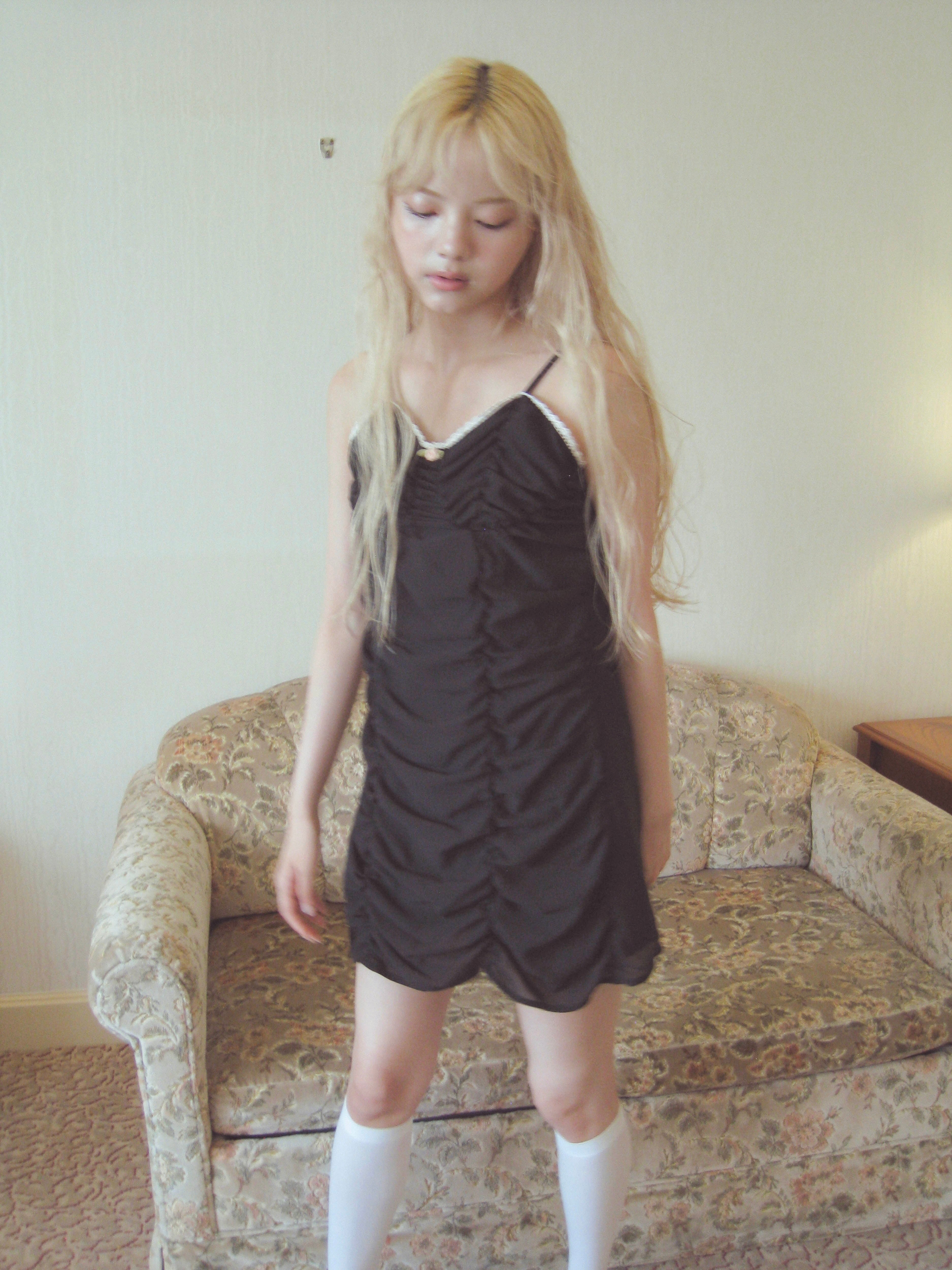 girlish gather mini onepiece