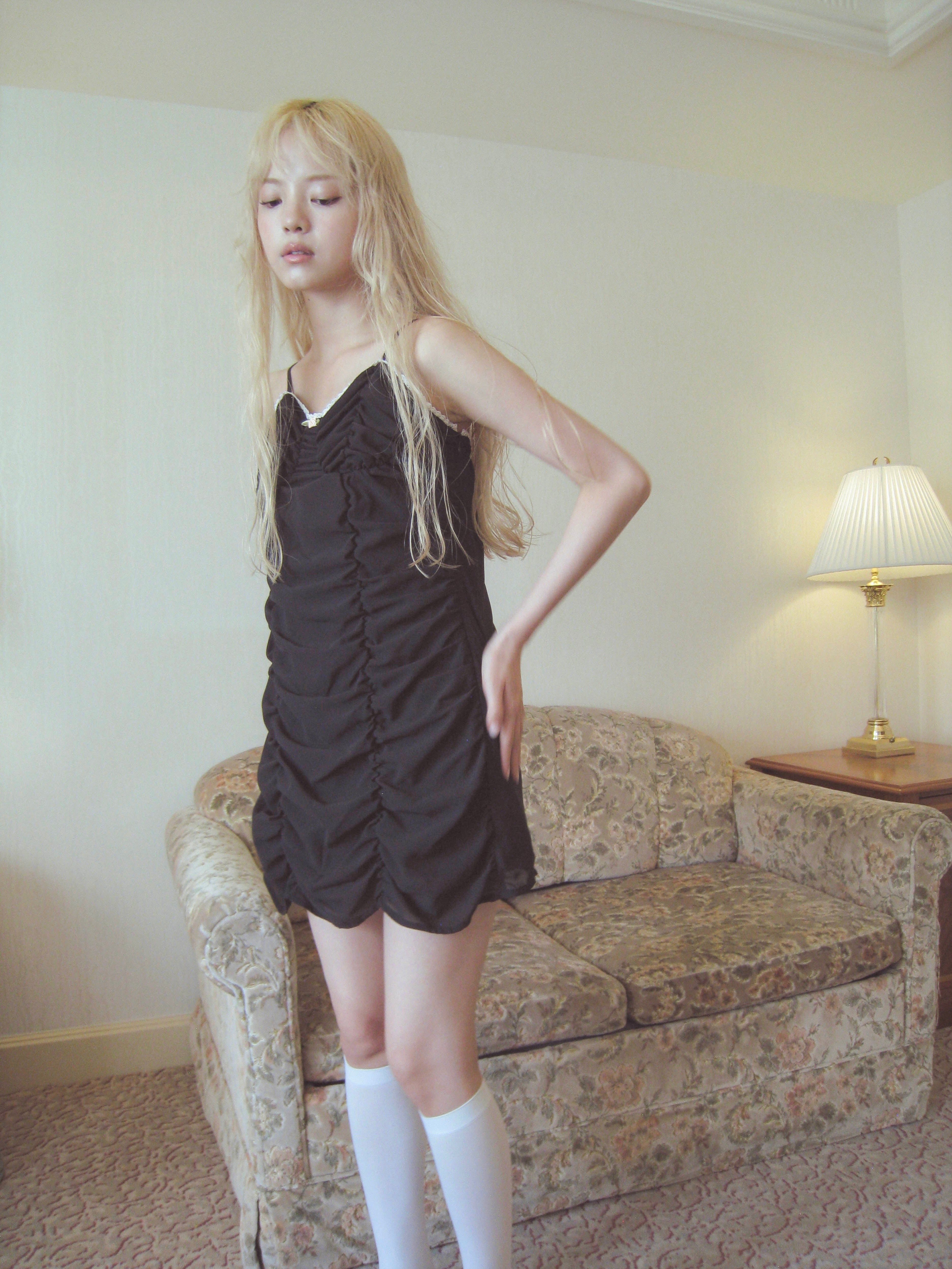 girlish gather mini onepiece